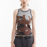The EYEZZZ RACER TANK available online with global shipping, and in PAM Stores Melbourne and Sydney.
