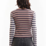 The LINE WALK STRIPED CARDIGAN available online with global shipping, and in PAM Stores Melbourne and Sydney.