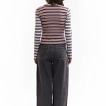 The LINE WALK STRIPED CARDIGAN available online with global shipping, and in PAM Stores Melbourne and Sydney.