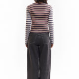 The LINE WALK STRIPED CARDIGAN available online with global shipping, and in PAM Stores Melbourne and Sydney.