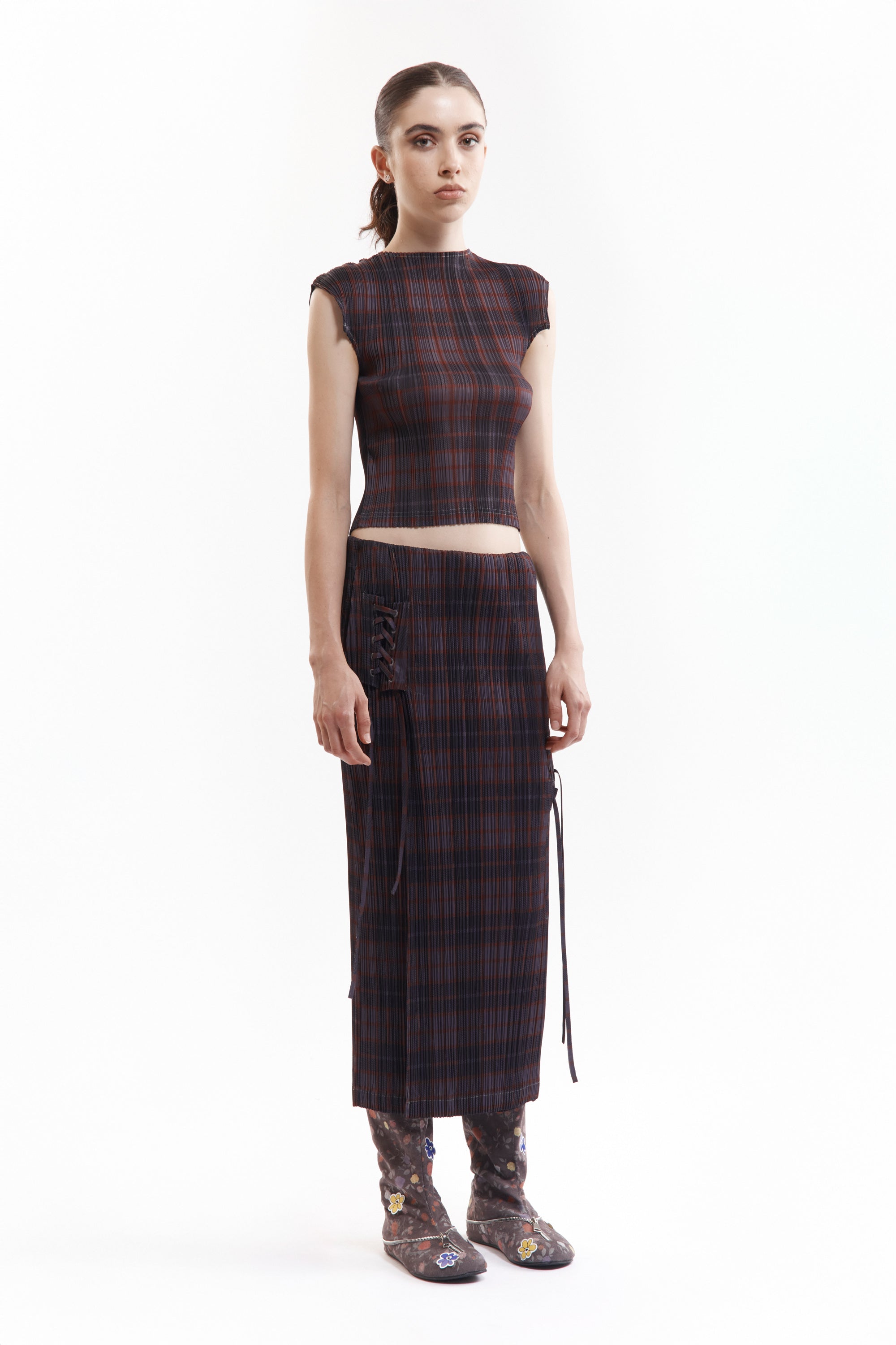 The BODHI PLEATED TOP available online with global shipping, and in PAM Stores Melbourne and Sydney.