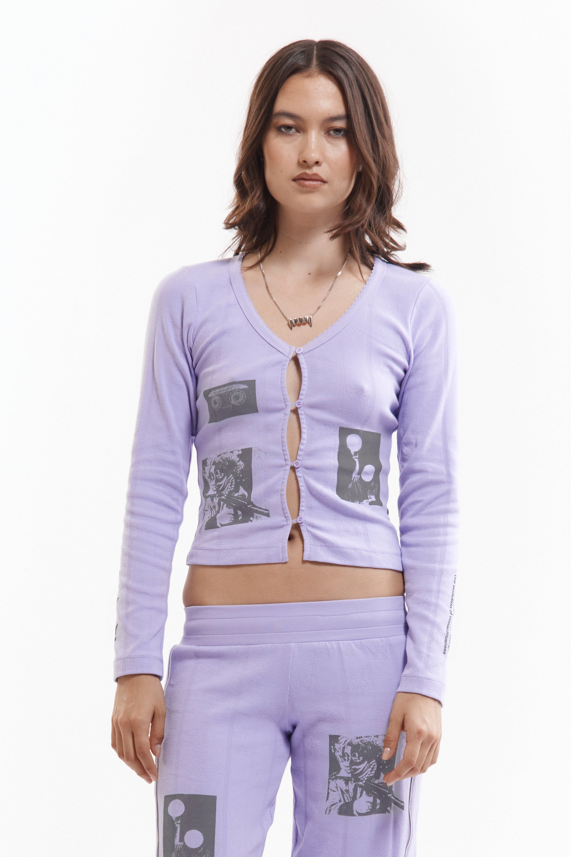 The XEROX POINTELLE CARDIGAN available online with global shipping, and in PAM Stores Melbourne and Sydney.