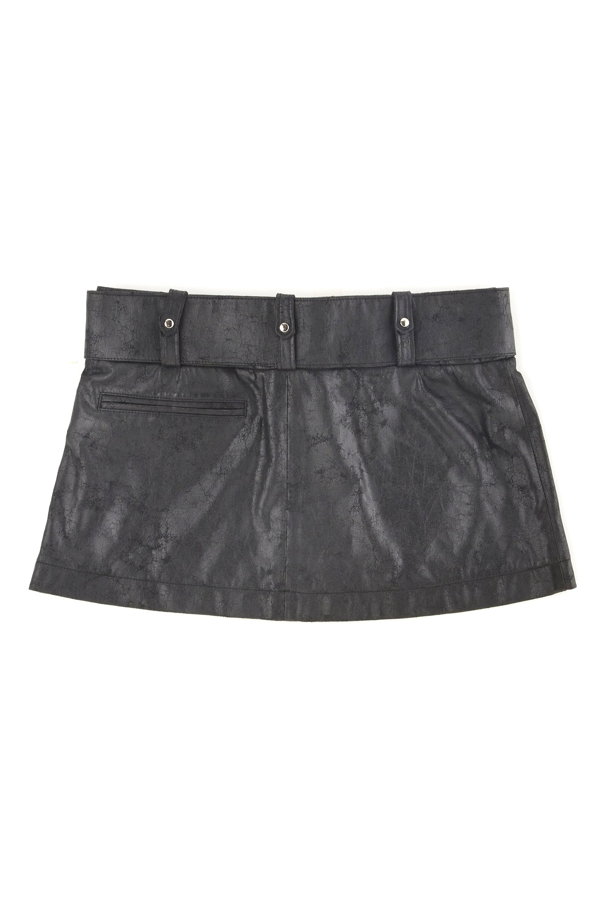 The CRACKED VINYL MINI SKIRT  available online with global shipping, and in PAM Stores Melbourne and Sydney.