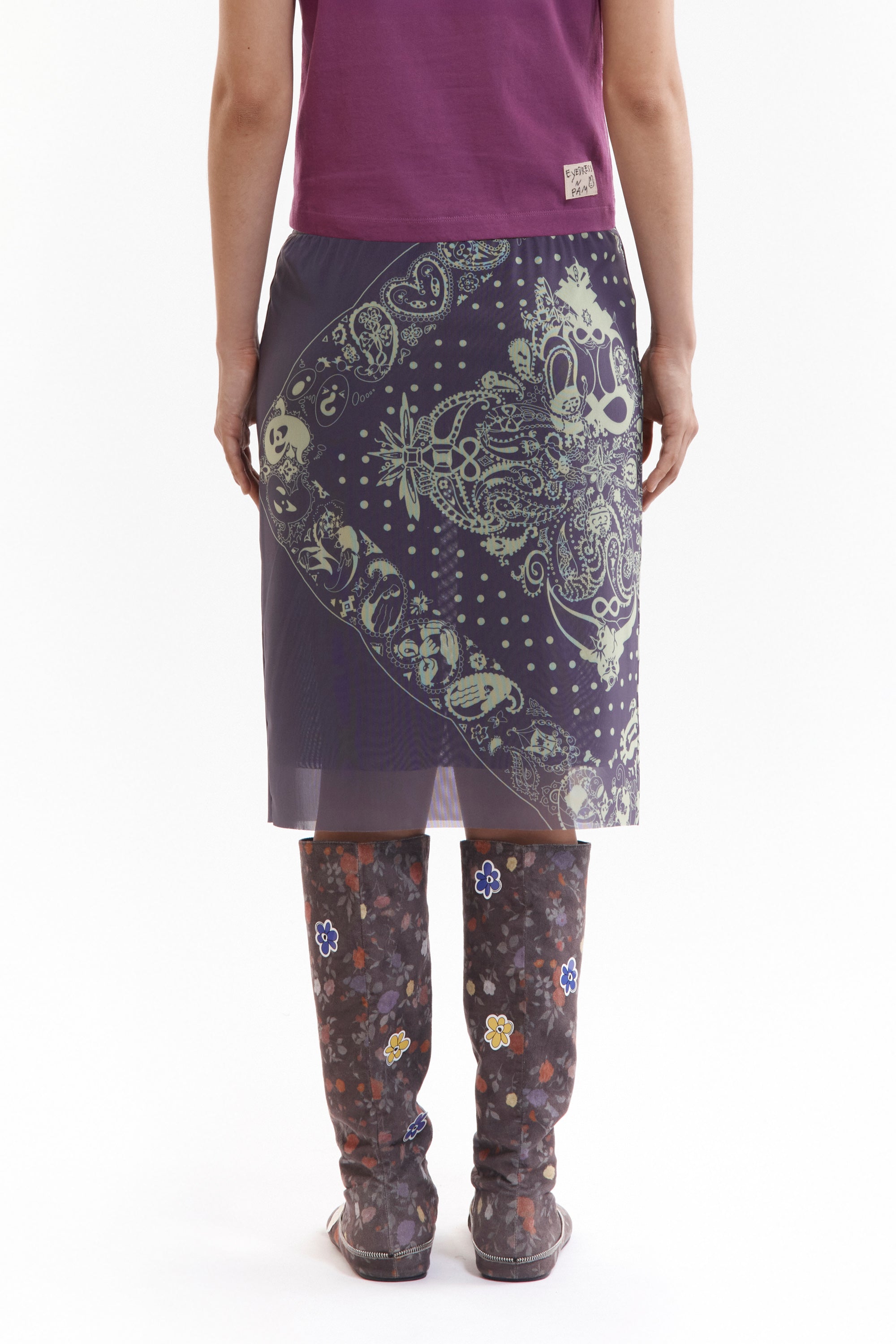 The COCO BANDANA MESH SKIRT - CHAR available online with global shipping, and in PAM Stores Melbourne and Sydney.