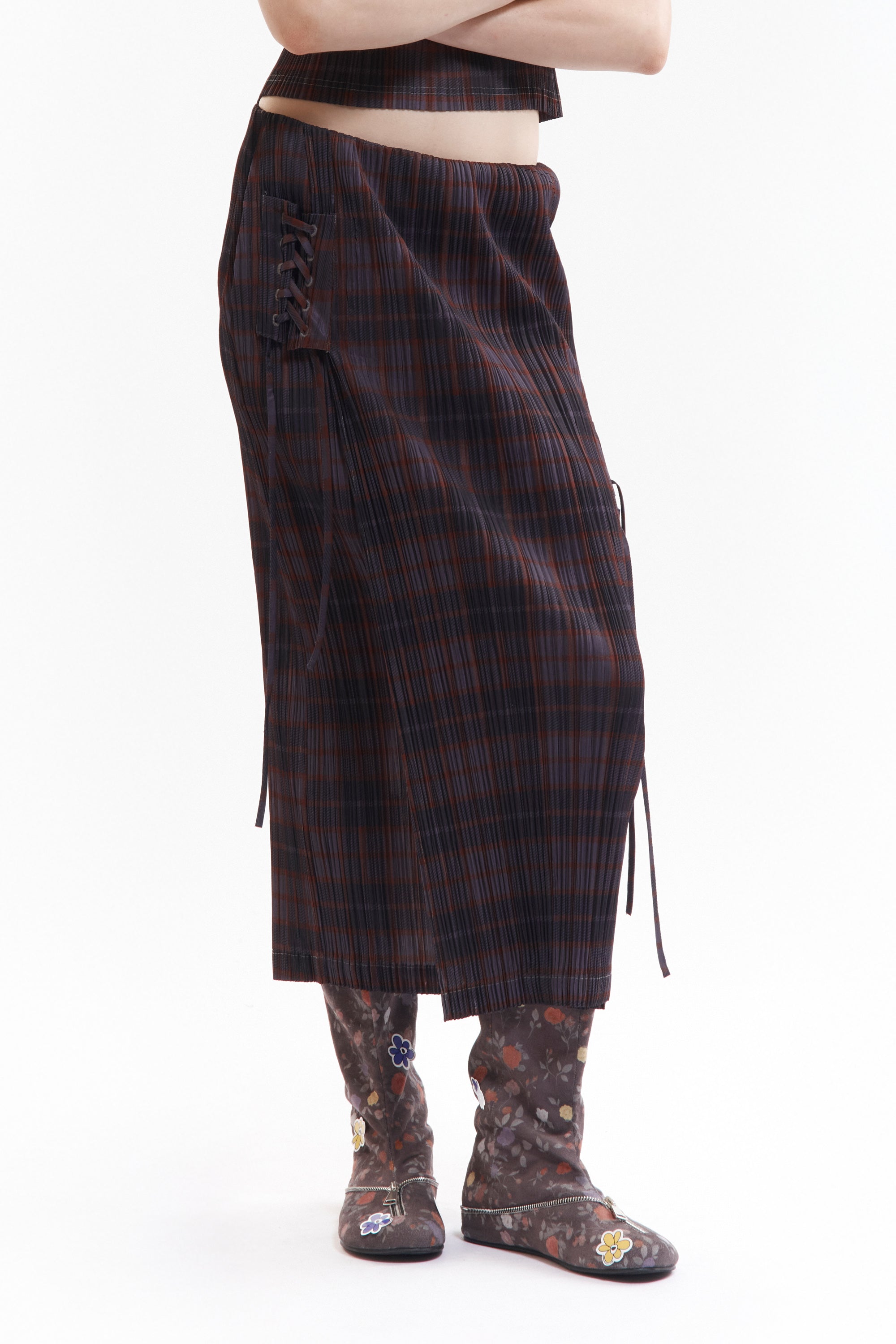 The BODHI PLEATED LONG SKIRT available online with global shipping, and in PAM Stores Melbourne and Sydney.