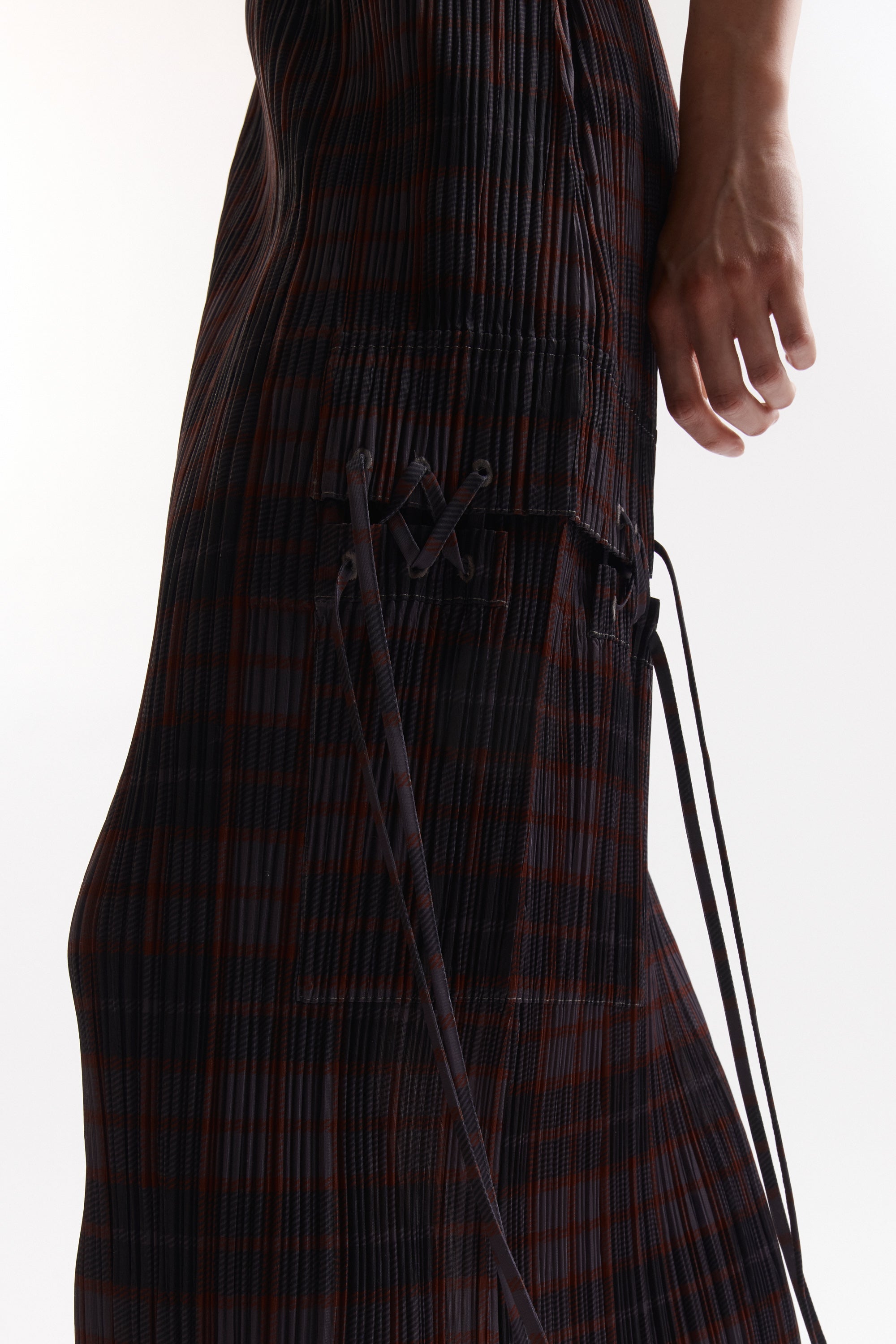 The BODHI PLEATED LONG SKIRT available online with global shipping, and in PAM Stores Melbourne and Sydney.