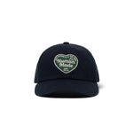 The 6PANEL TWILL HEART CAP NAVY available online with global shipping, and in PAM Stores Melbourne and Sydney.