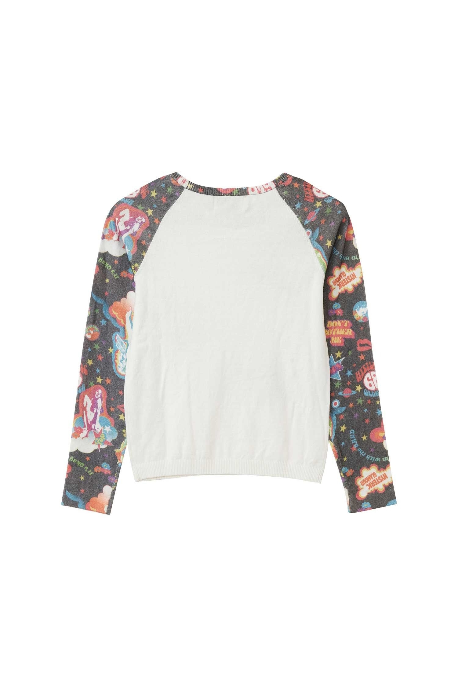 The HYSTERIC 68 PATTERNED 3/4 SLEEV PULLOVER BLACK available online with global shipping, and in PAM Stores Melbourne and Sydney.