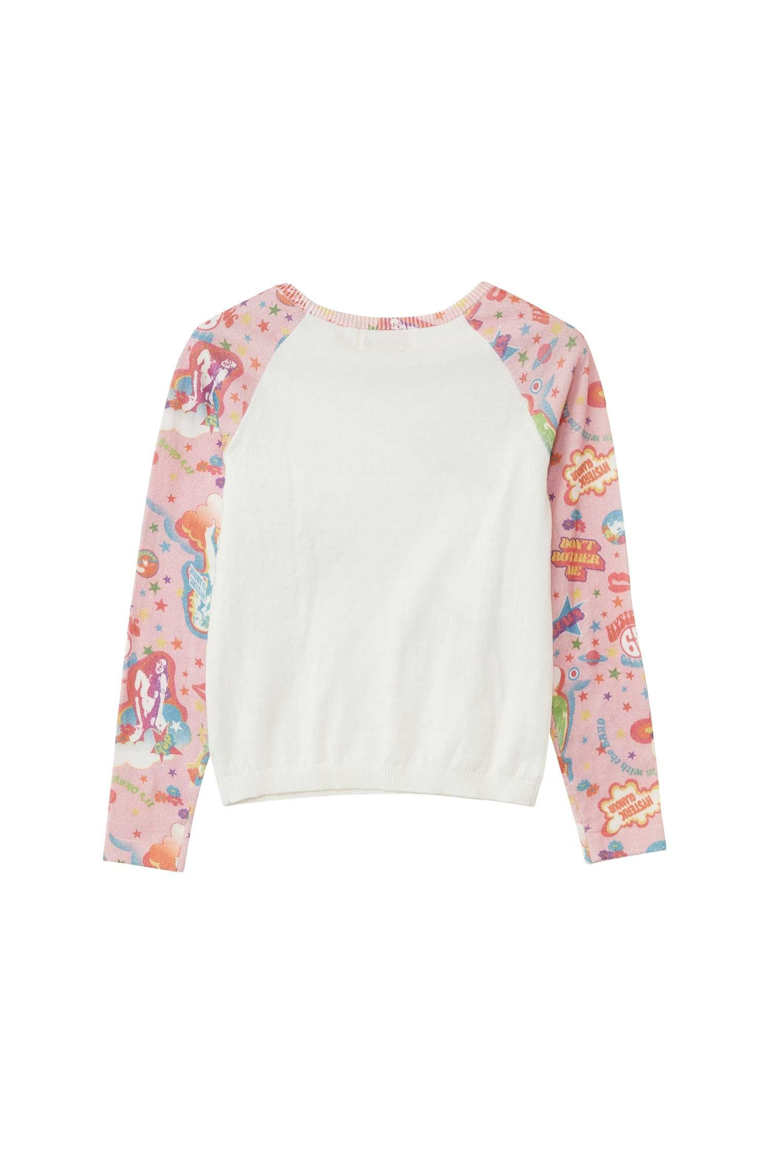 The HYSTERIC 68 PATTERNED 3/4 SLEEVE PULLOVER PINK available online with global shipping, and in PAM Stores Melbourne and Sydney.