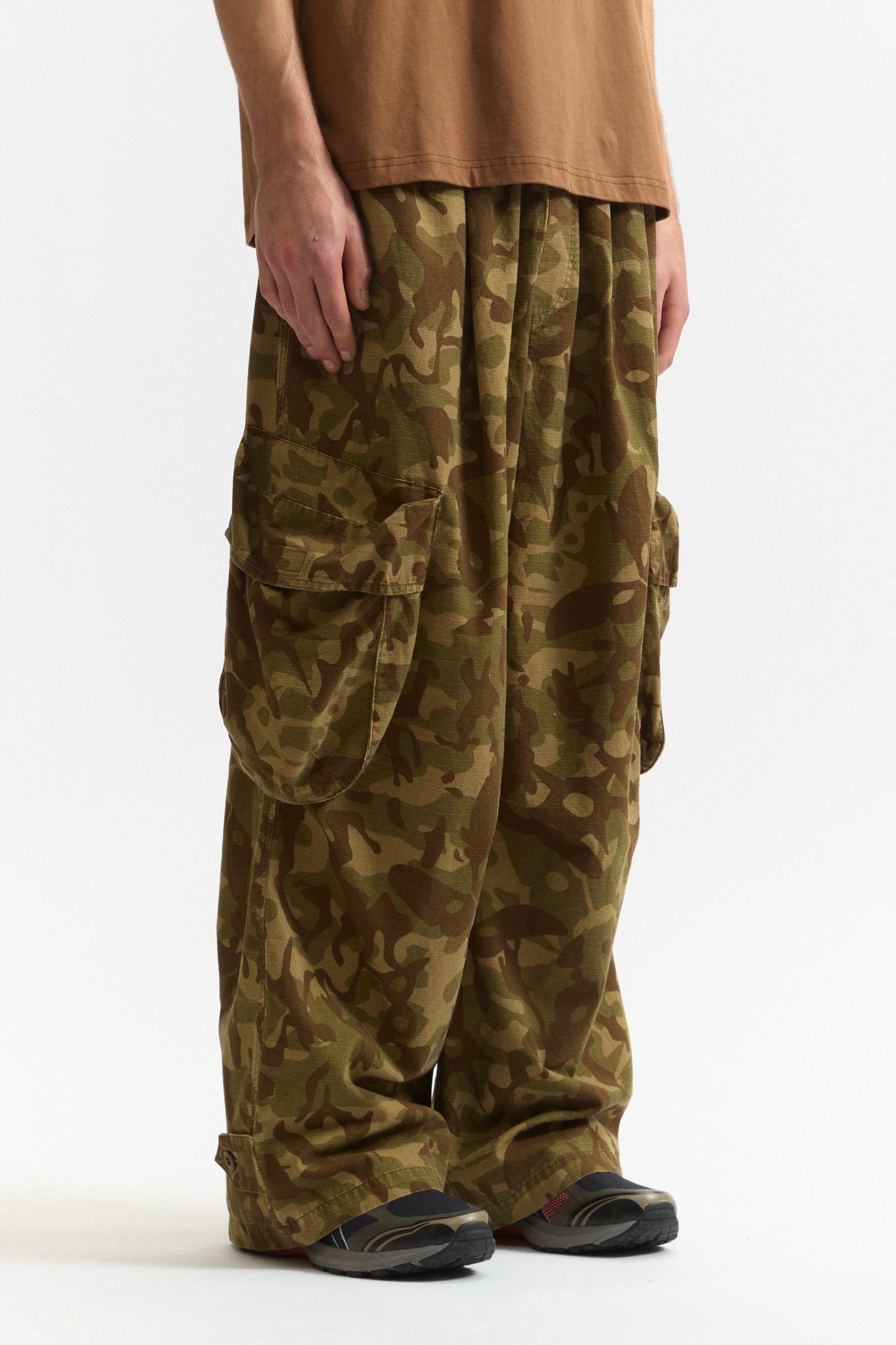 The GARDEN VARIETY CAMO CHOW PANTS available online with global shipping, and in PAM Stores Melbourne and Sydney.