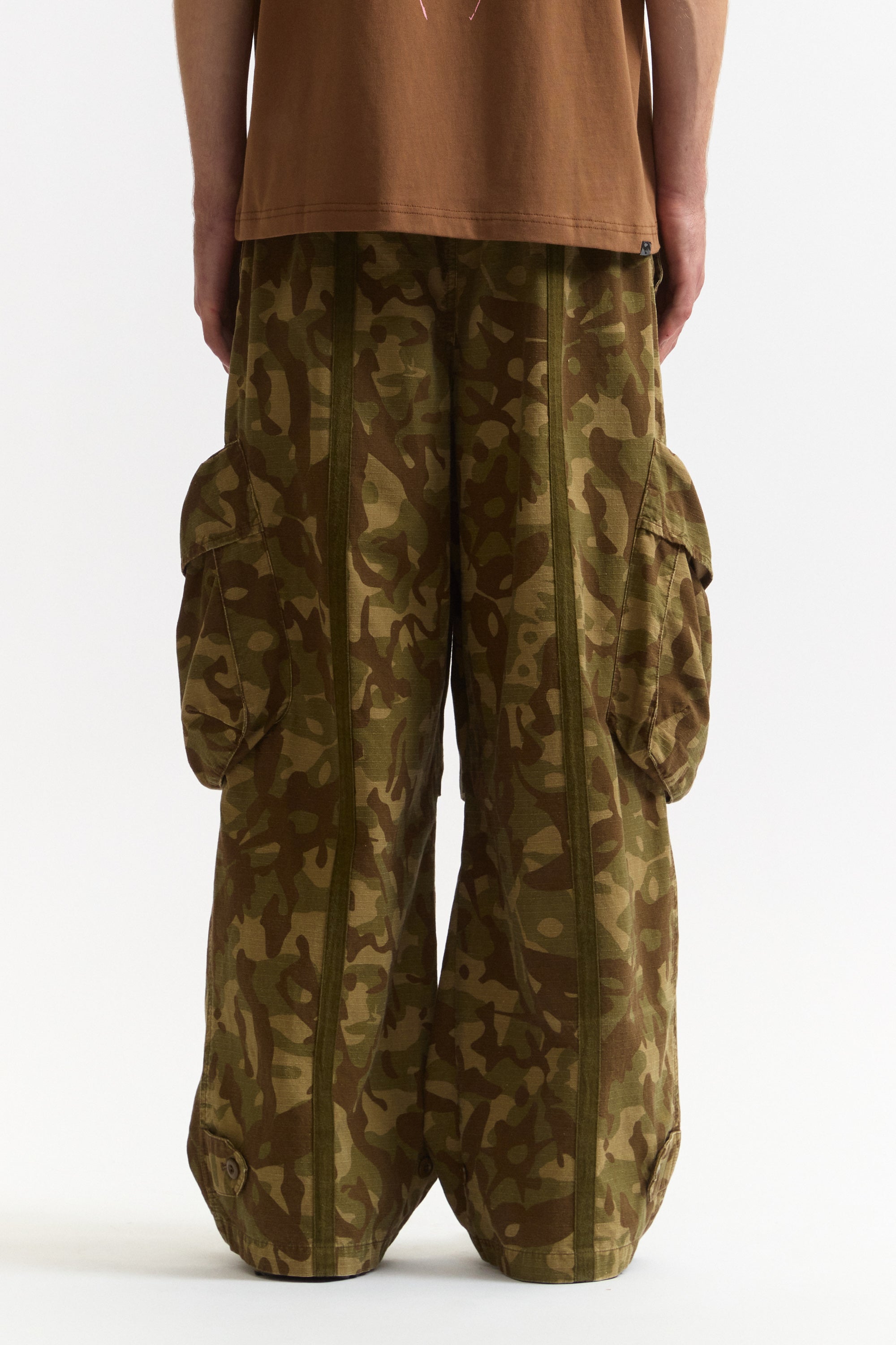The GARDEN VARIETY CAMO CHOW PANTS available online with global shipping, and in PAM Stores Melbourne and Sydney.