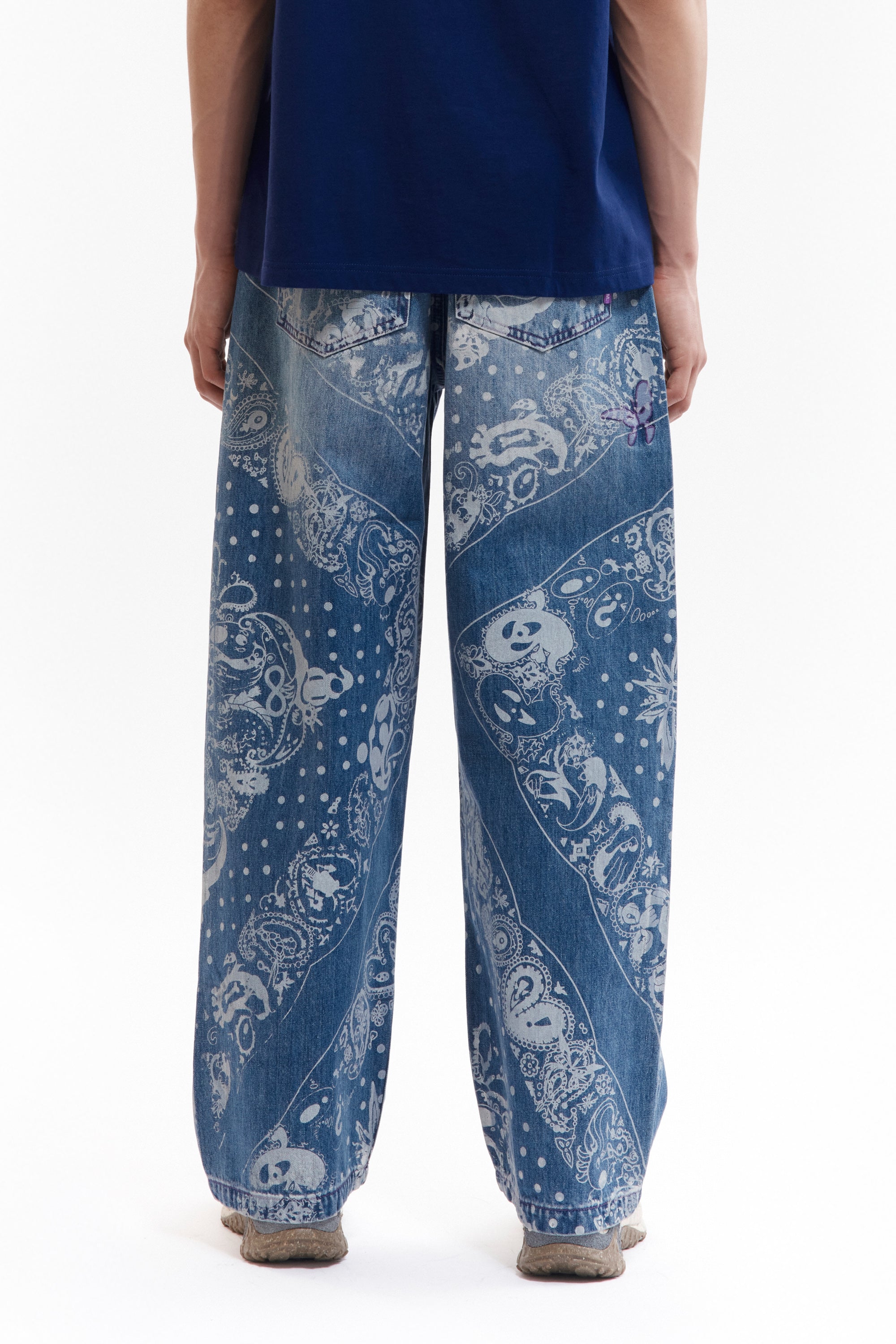 The COCO BANDANA OVER PRINT JEANS available online with global shipping, and in PAM Stores Melbourne and Sydney.