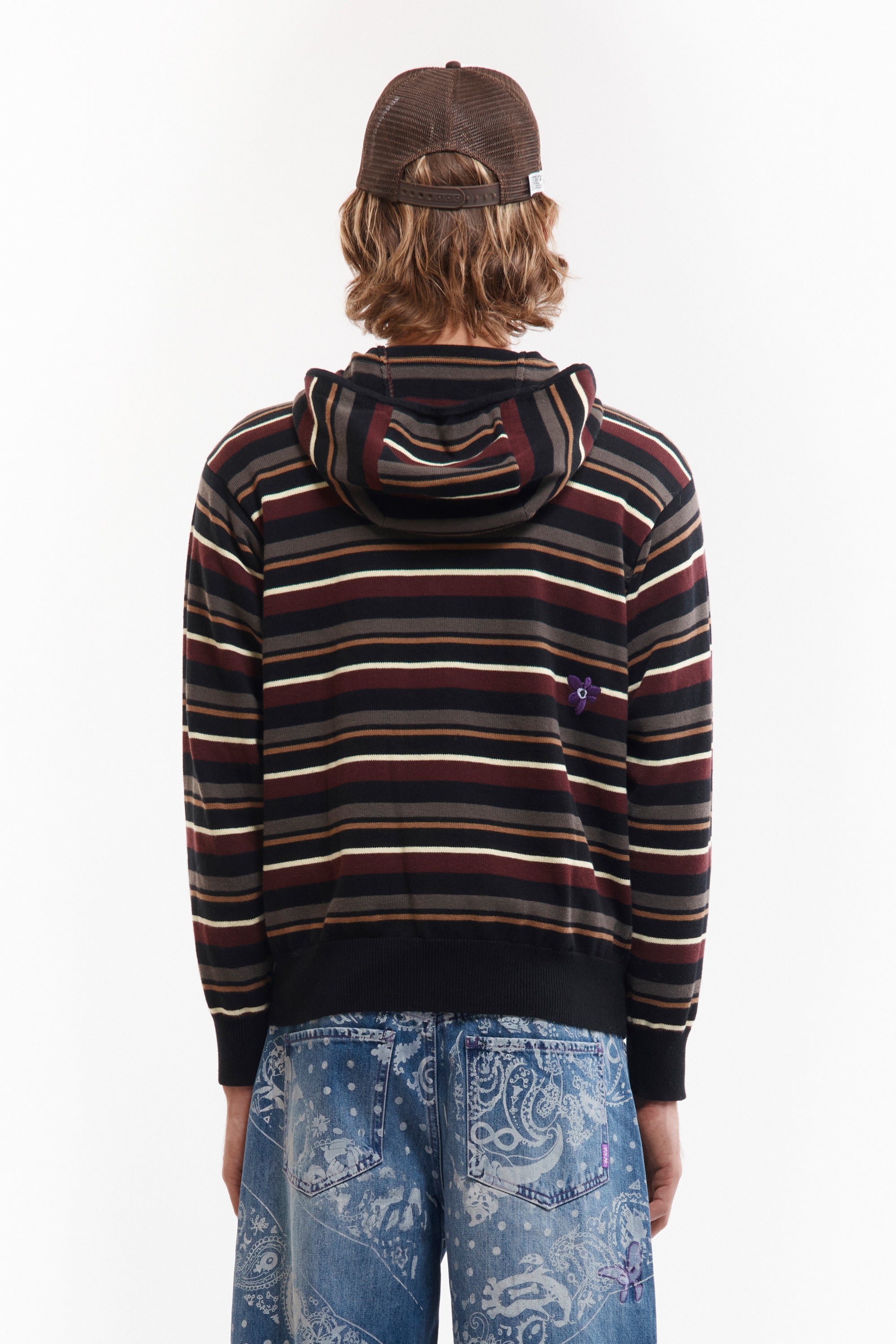The NAMES GO BY HOODED ZIP THRU KNIT available online with global shipping, and in PAM Stores Melbourne and Sydney.