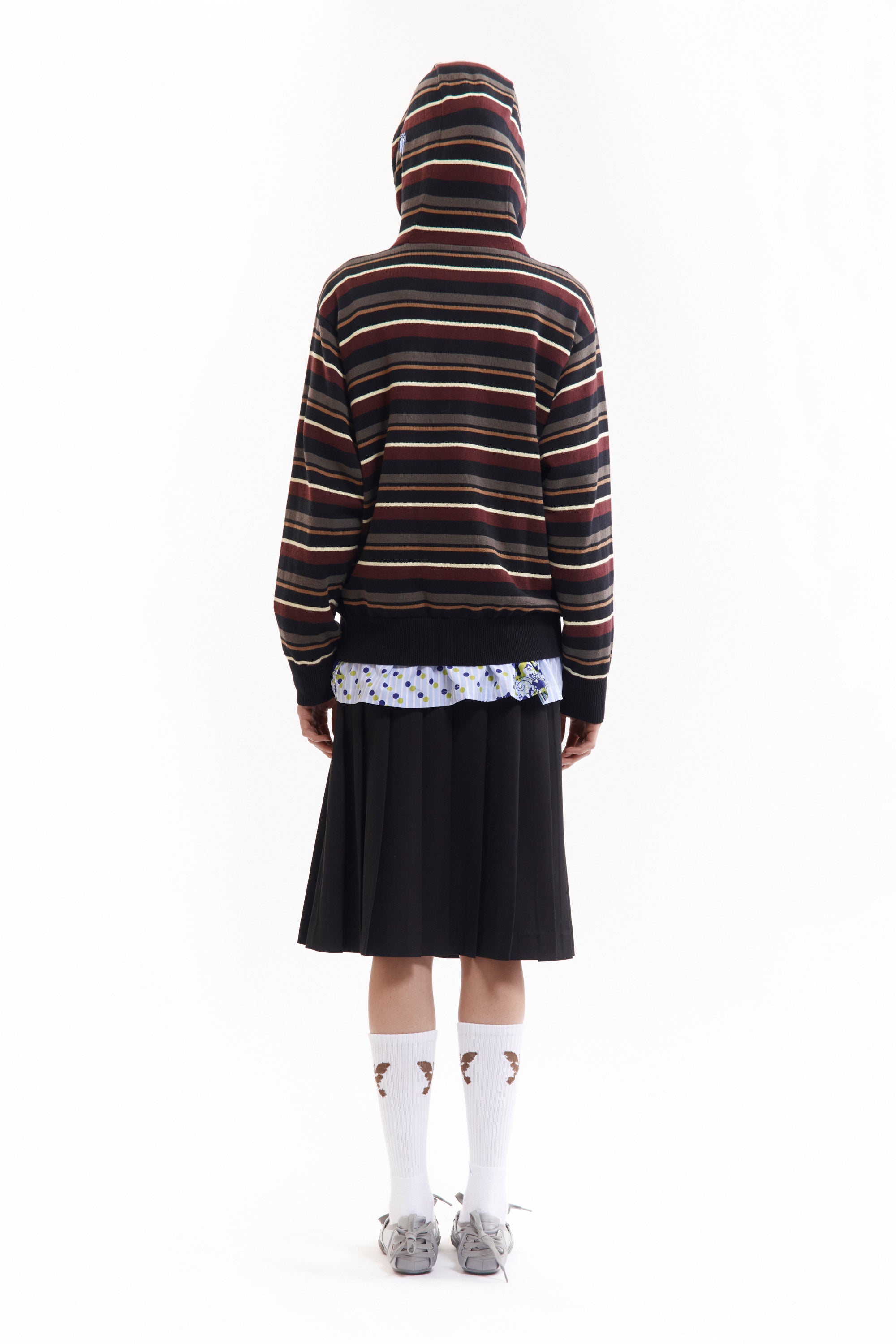 The NAMES GO BY HOODED ZIP THRU KNIT available online with global shipping, and in PAM Stores Melbourne and Sydney.