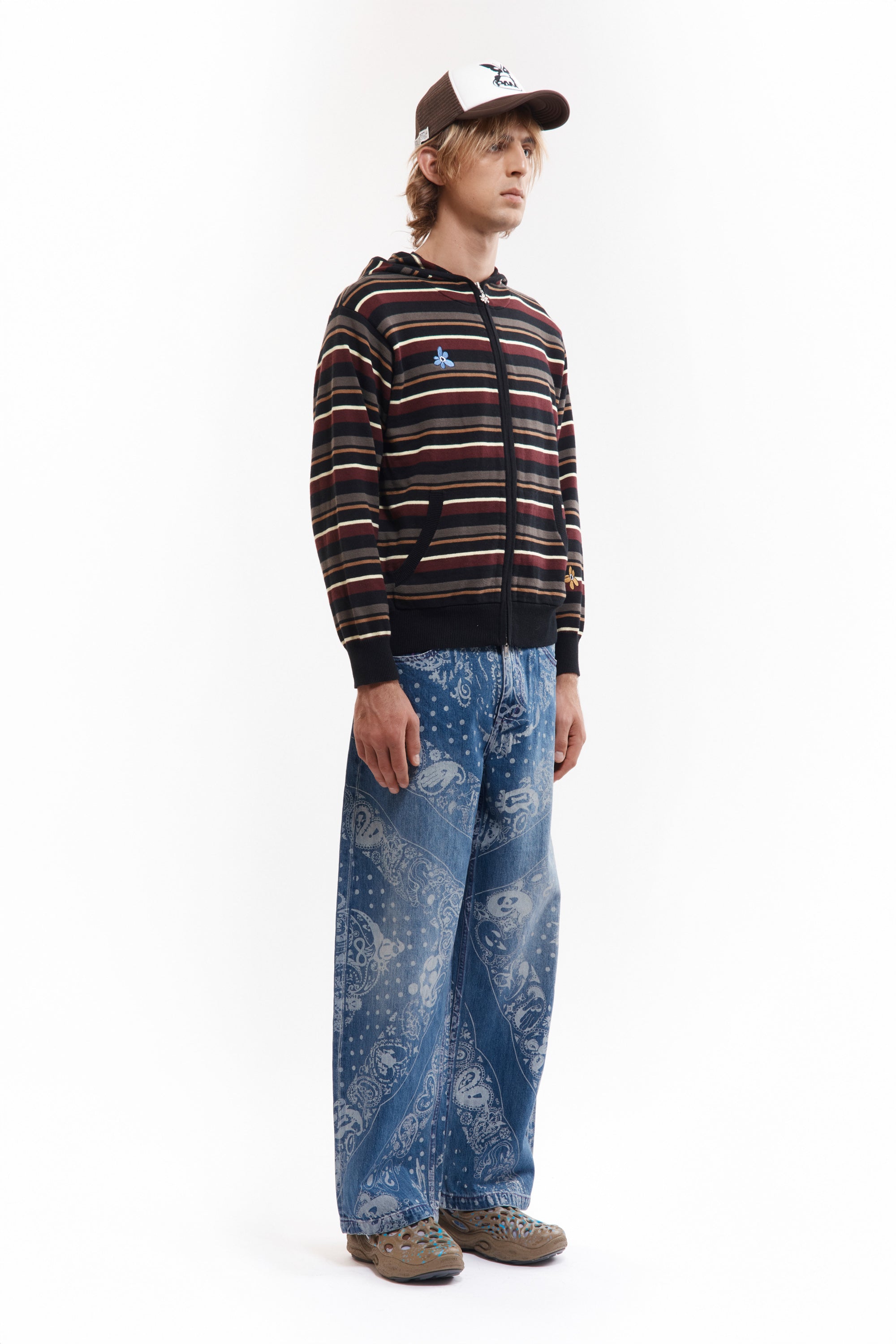 The NAMES GO BY HOODED ZIP THRU KNIT available online with global shipping, and in PAM Stores Melbourne and Sydney.