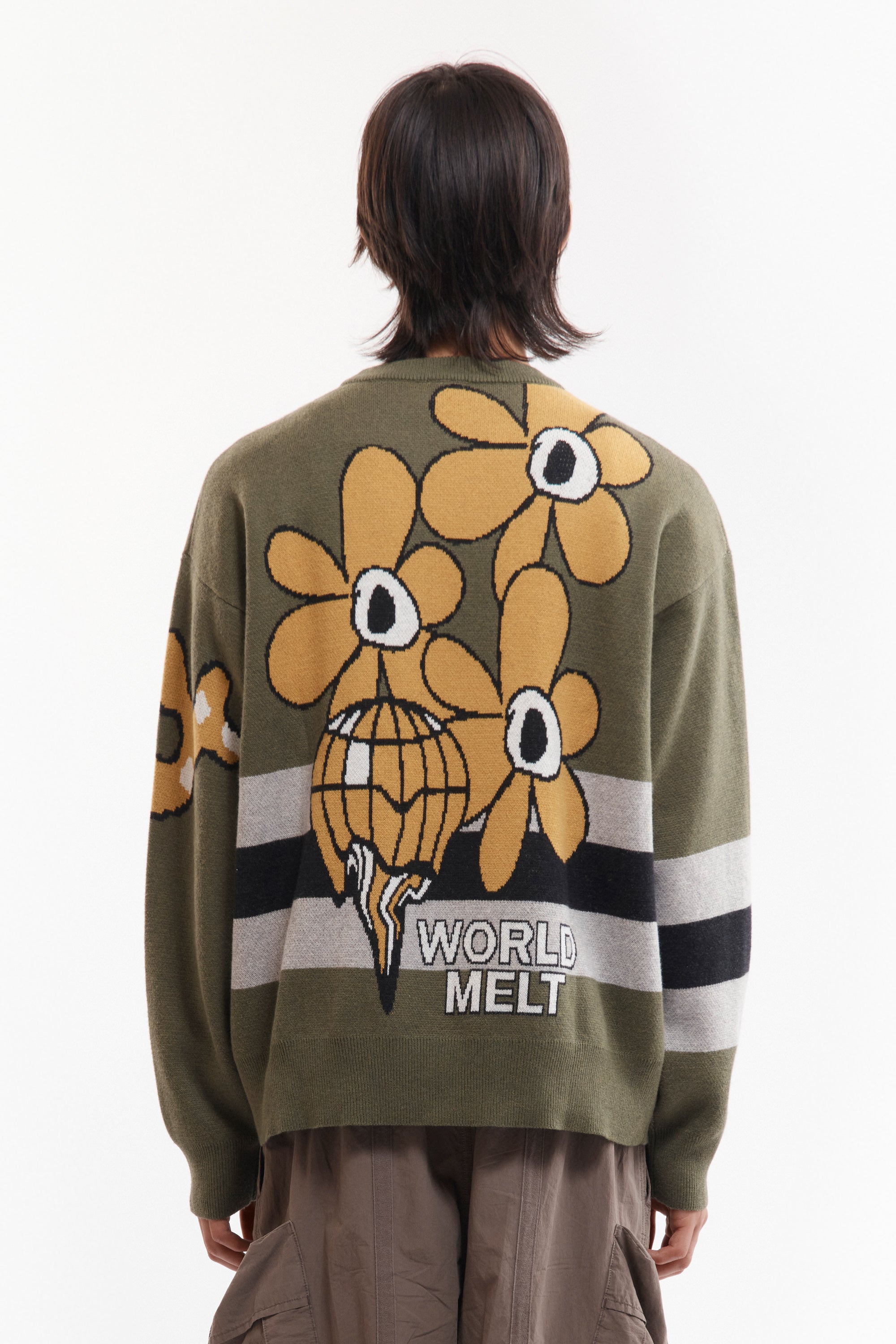 The WORLD MELT KNIT CREWNECK available online with global shipping, and in PAM Stores Melbourne and Sydney.