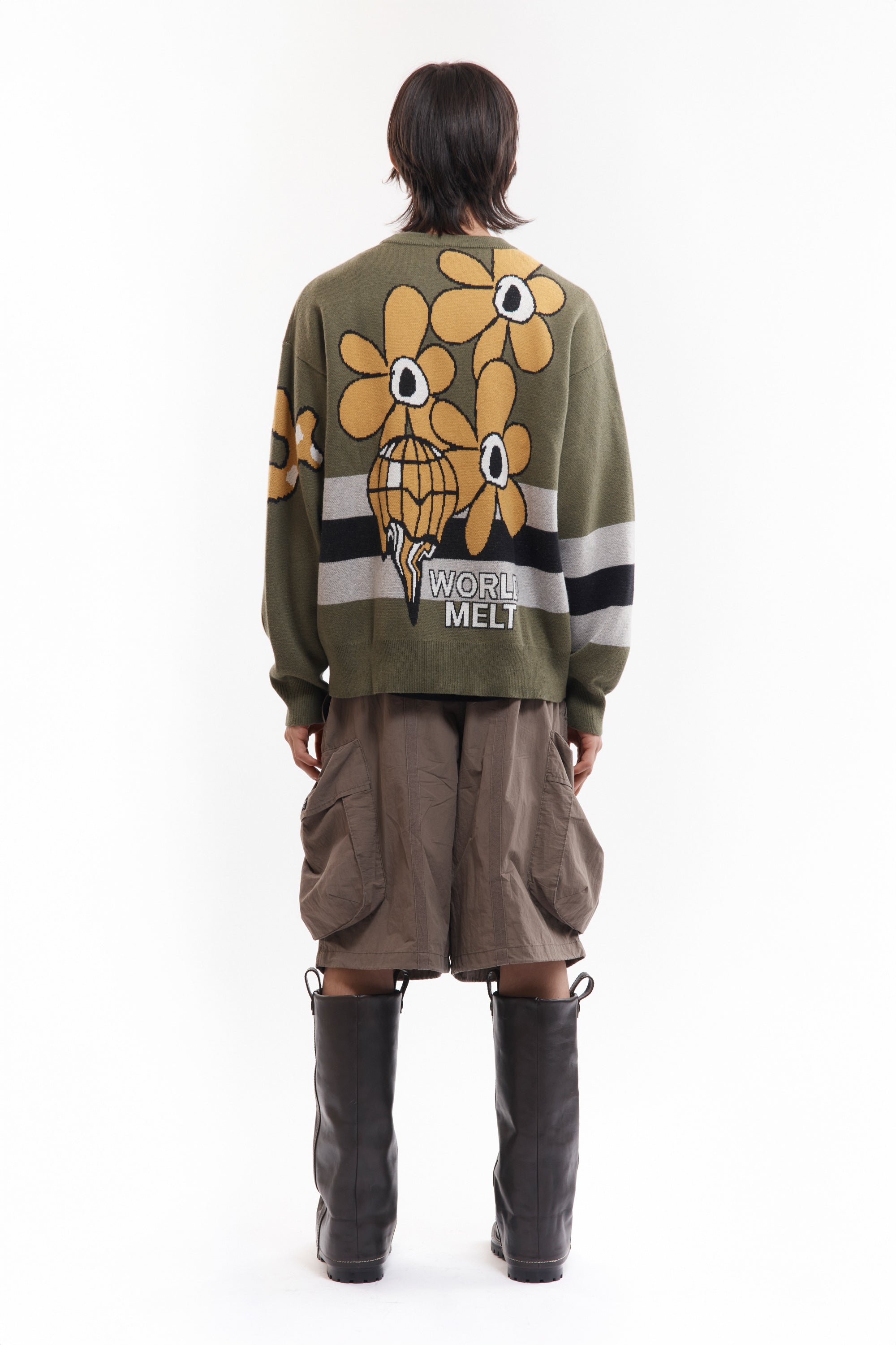 The WORLD MELT KNIT CREWNECK available online with global shipping, and in PAM Stores Melbourne and Sydney.