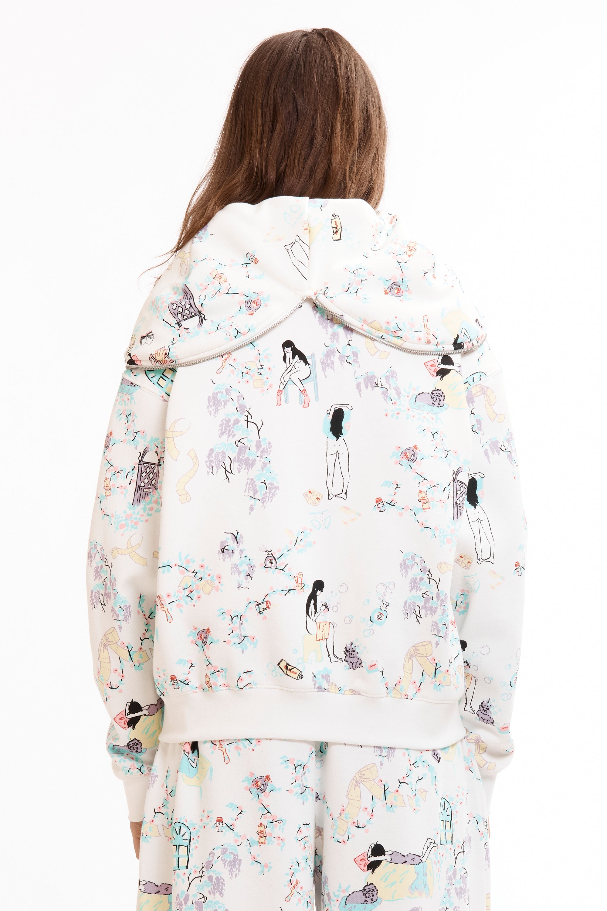 The WHITE 'DAY IN THE LIFE' BUTTERFLY HOODIE available online with global shipping, and in PAM Stores Melbourne and Sydney.