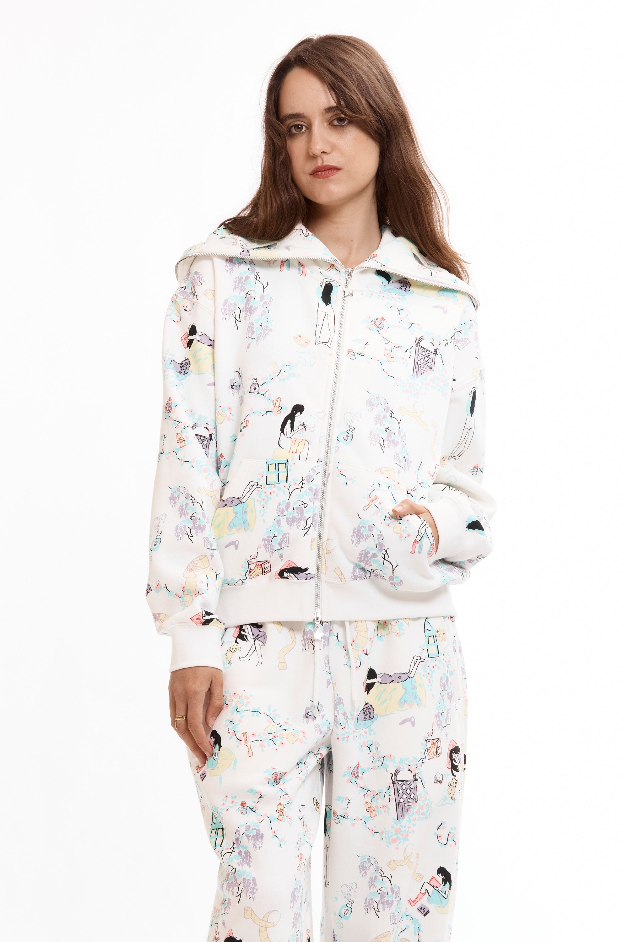 The WHITE 'DAY IN THE LIFE' BUTTERFLY HOODIE available online with global shipping, and in PAM Stores Melbourne and Sydney.