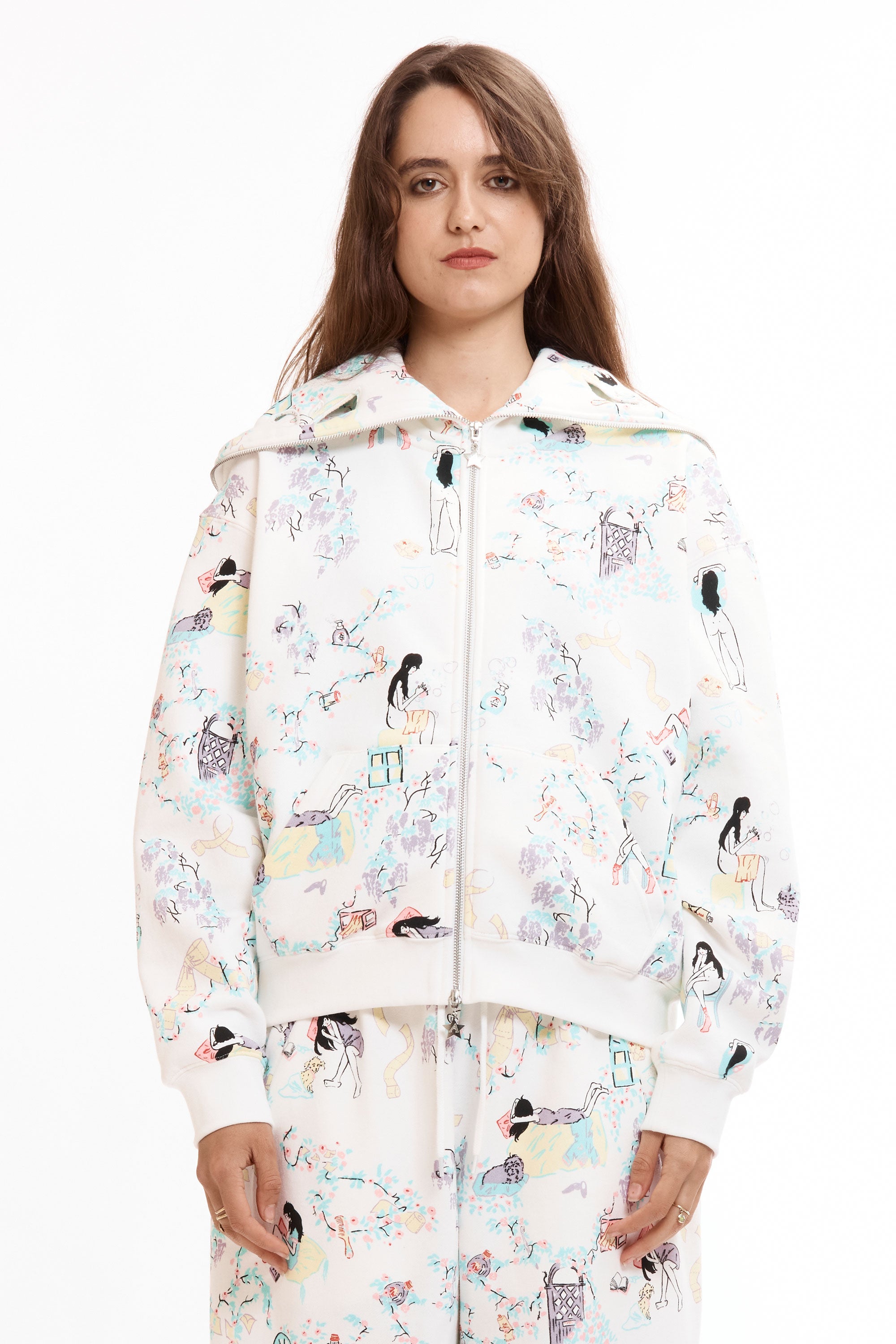 The WHITE 'DAY IN THE LIFE' BUTTERFLY HOODIE available online with global shipping, and in PAM Stores Melbourne and Sydney.