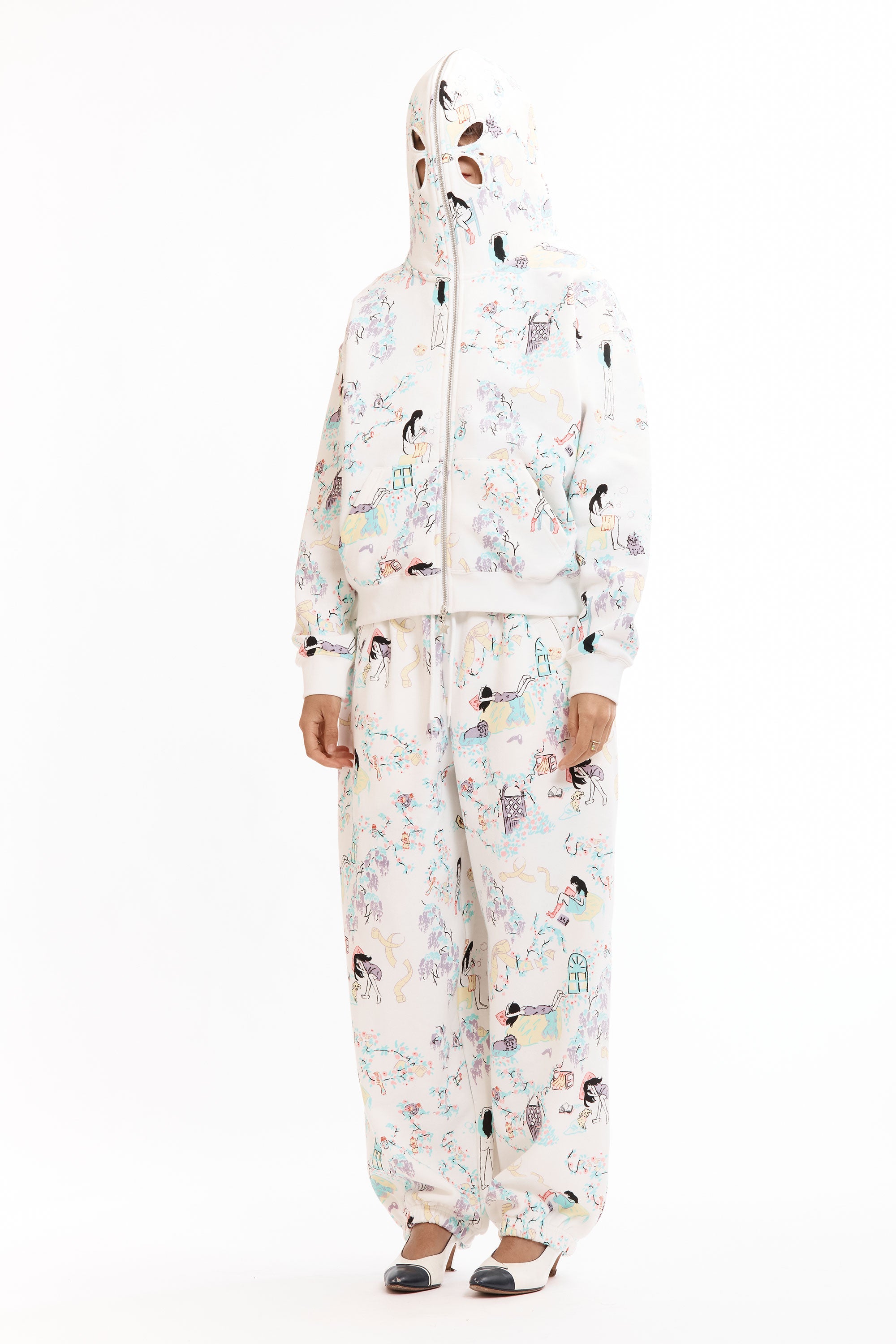 The WHITE 'DAY IN THE LIFE' BUTTERFLY HOODIE available online with global shipping, and in PAM Stores Melbourne and Sydney.