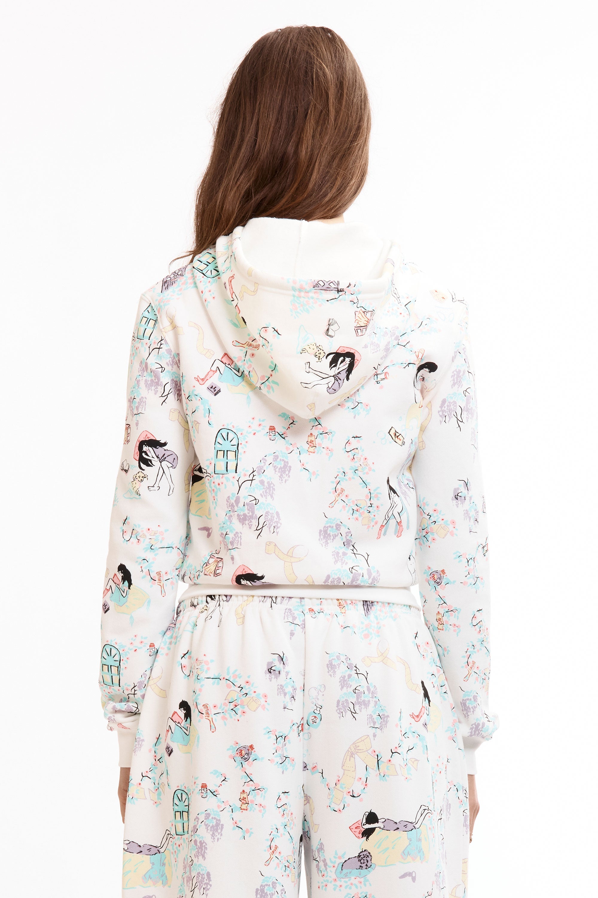 The WHITE 'DAY IN THE LIFE' SHRUNK HOODIE available online with global shipping, and in PAM Stores Melbourne and Sydney.