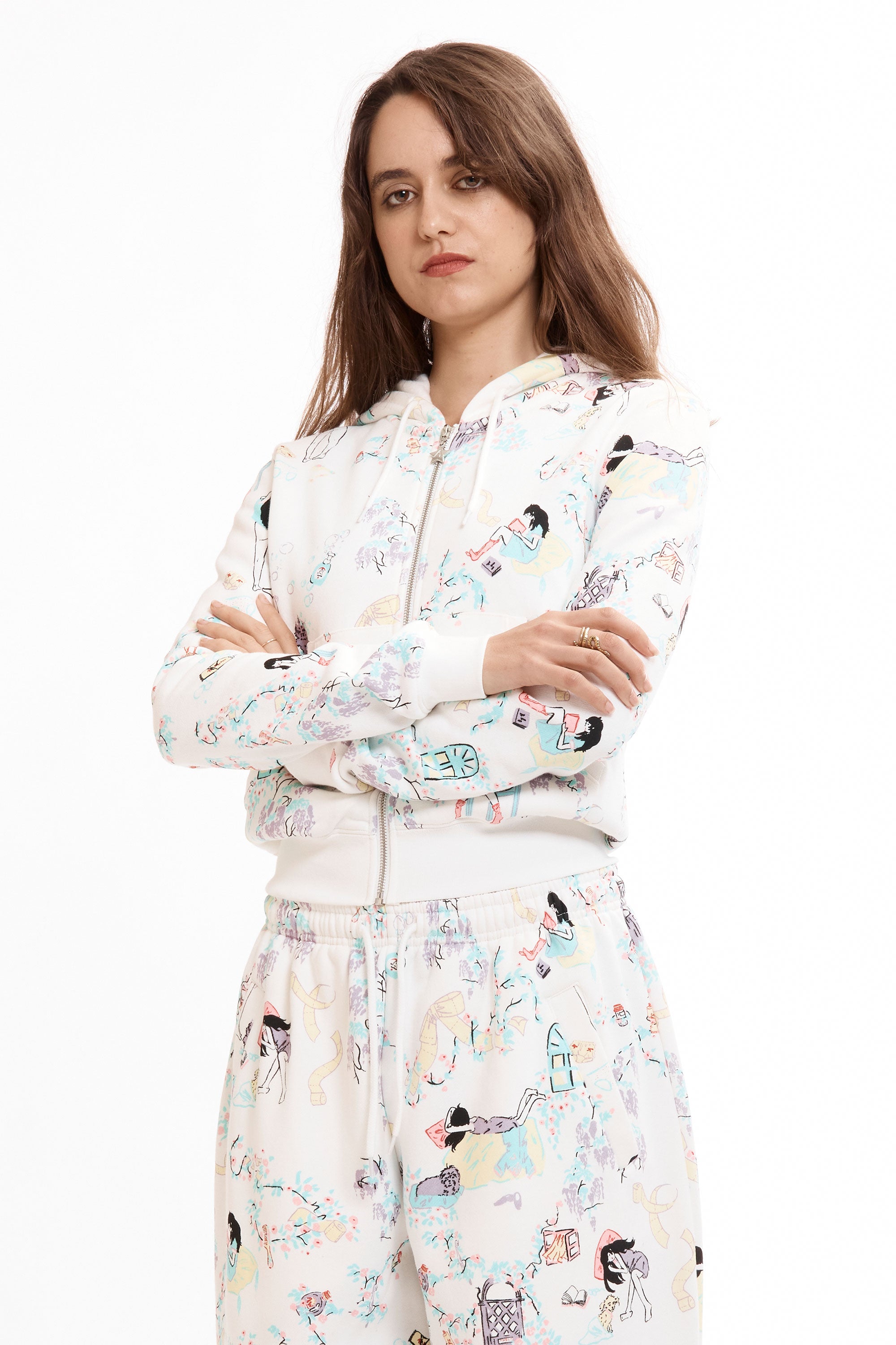 The WHITE 'DAY IN THE LIFE' SHRUNK HOODIE available online with global shipping, and in PAM Stores Melbourne and Sydney.