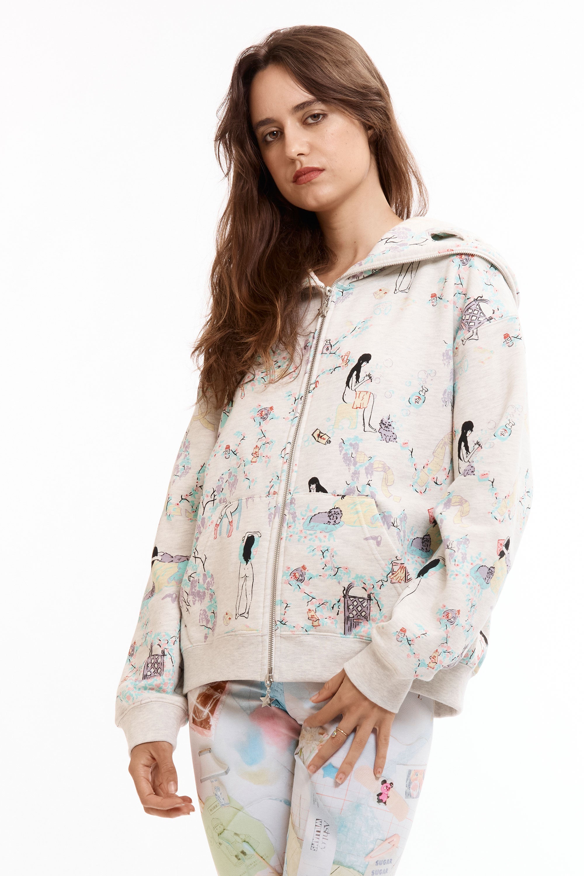 The GREY 'DAY IN THE LIFE' BUTTERFLY HOODIE available online with global shipping, and in PAM Stores Melbourne and Sydney.