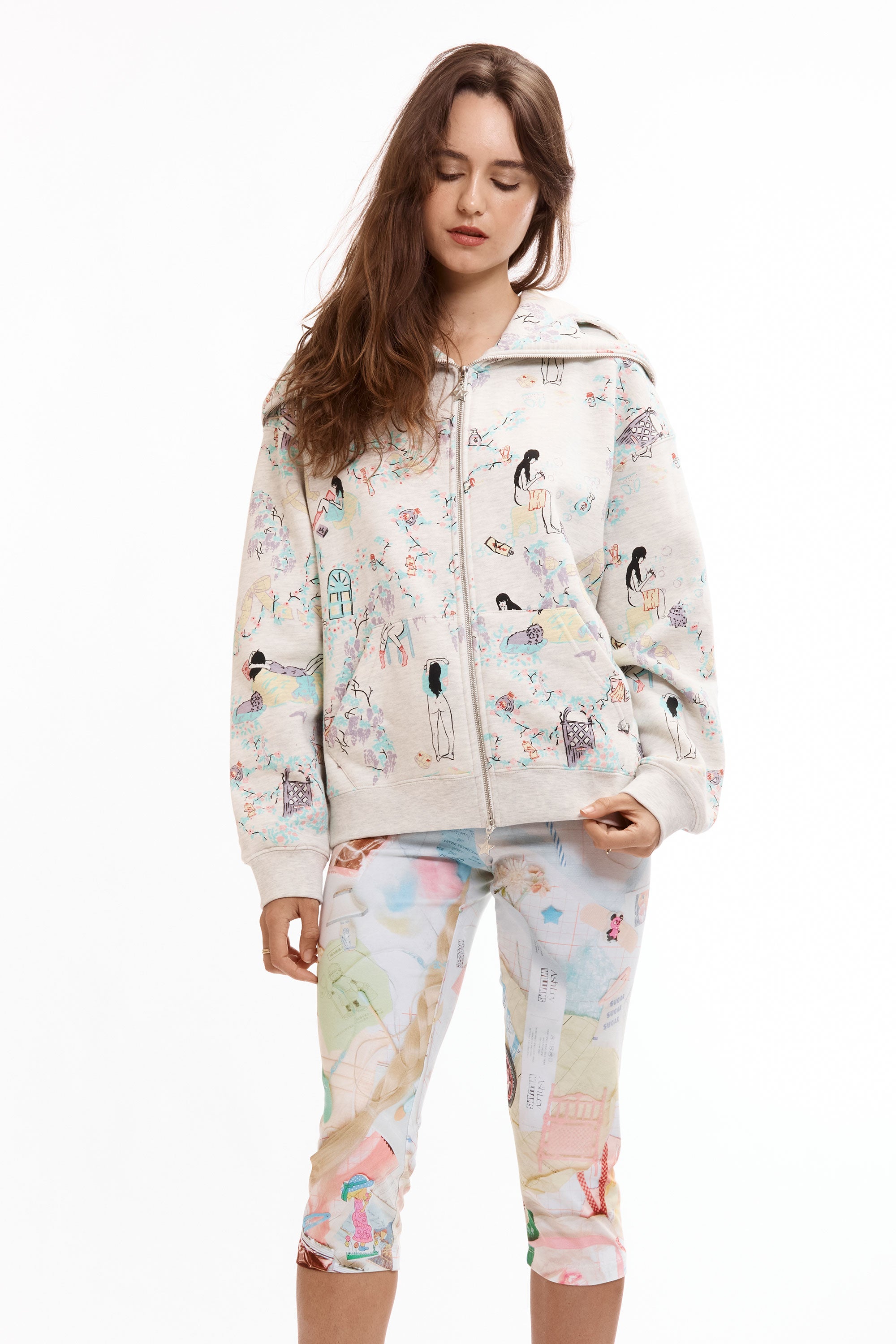 The GREY 'DAY IN THE LIFE' BUTTERFLY HOODIE available online with global shipping, and in PAM Stores Melbourne and Sydney.