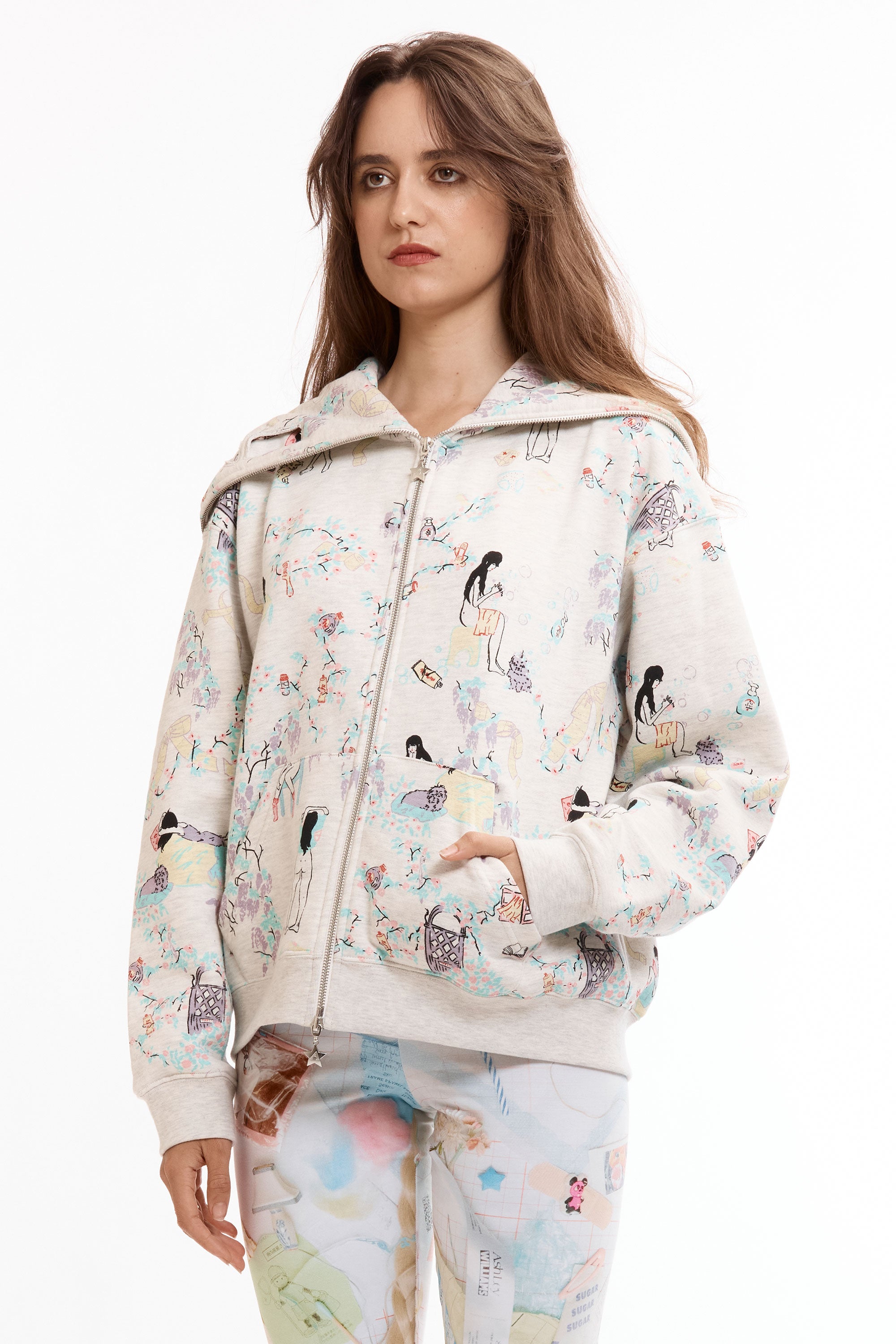 The GREY 'DAY IN THE LIFE' BUTTERFLY HOODIE available online with global shipping, and in PAM Stores Melbourne and Sydney.