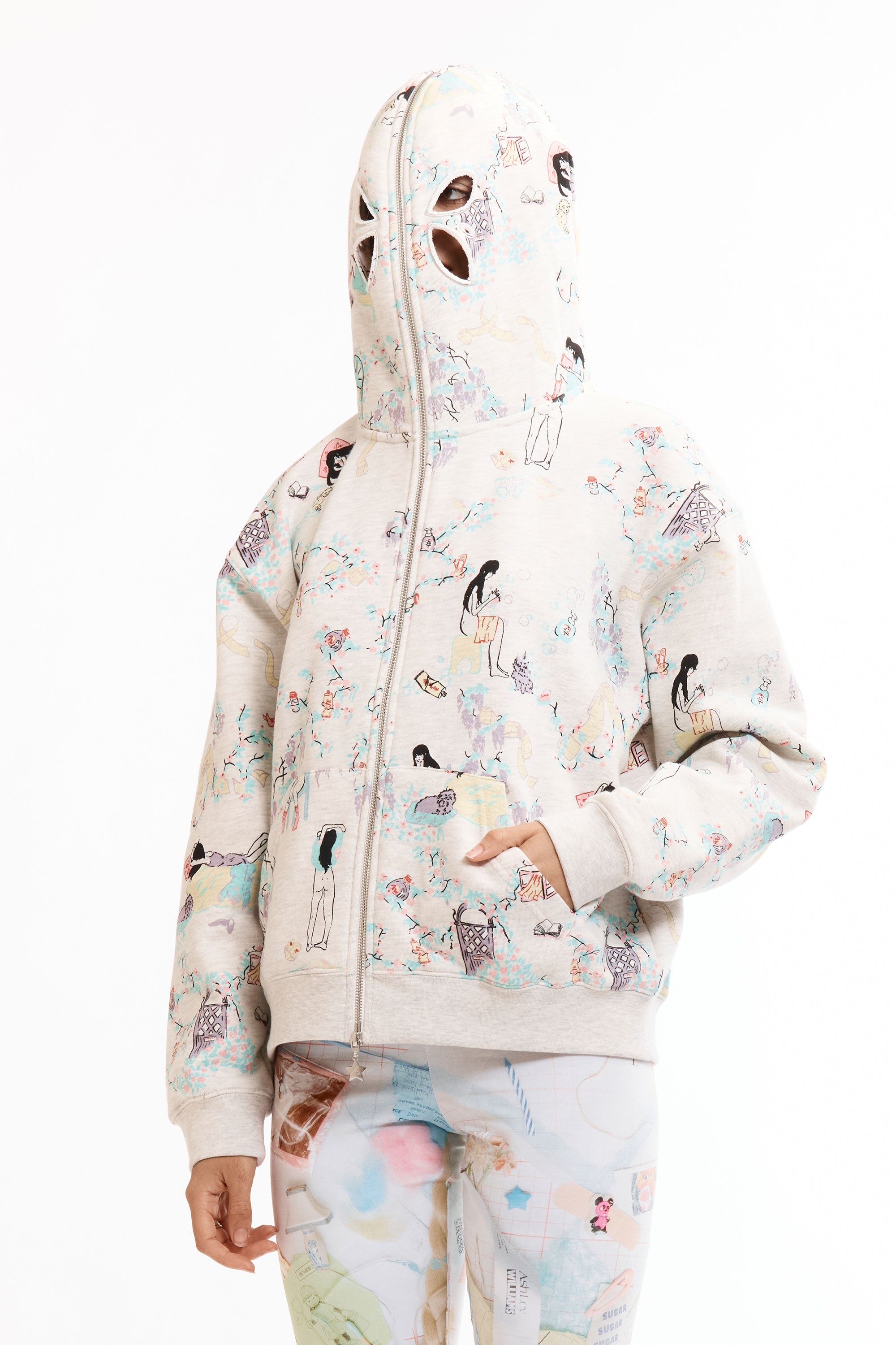 The GREY 'DAY IN THE LIFE' BUTTERFLY HOODIE available online with global shipping, and in PAM Stores Melbourne and Sydney.