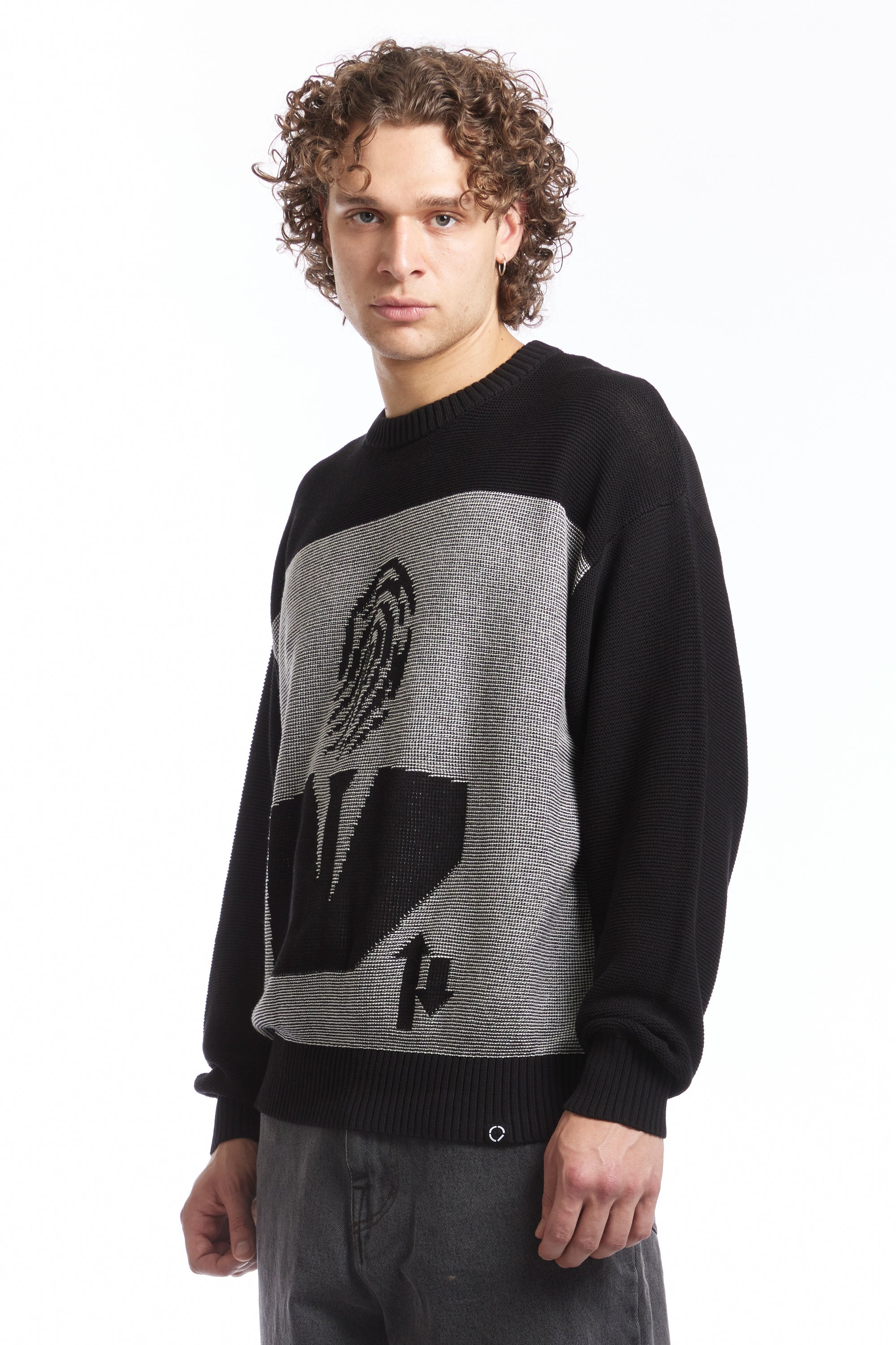 The AGENT KNIT SWEATER BLACK available online with global shipping, and in PAM Stores Melbourne and Sydney.