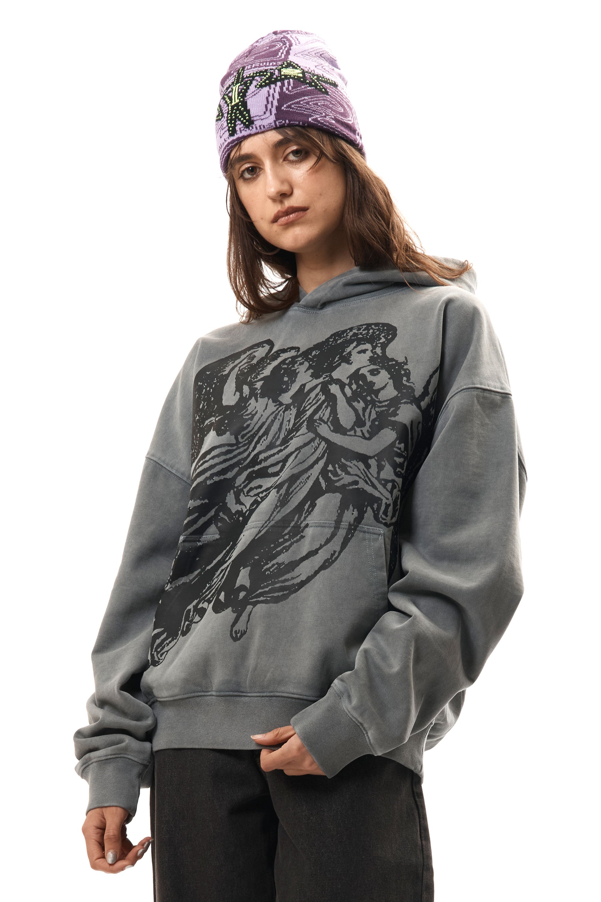 The Angels Hoodie Black Wash available online with global shipping, and in PAM Stores Melbourne and Sydney.