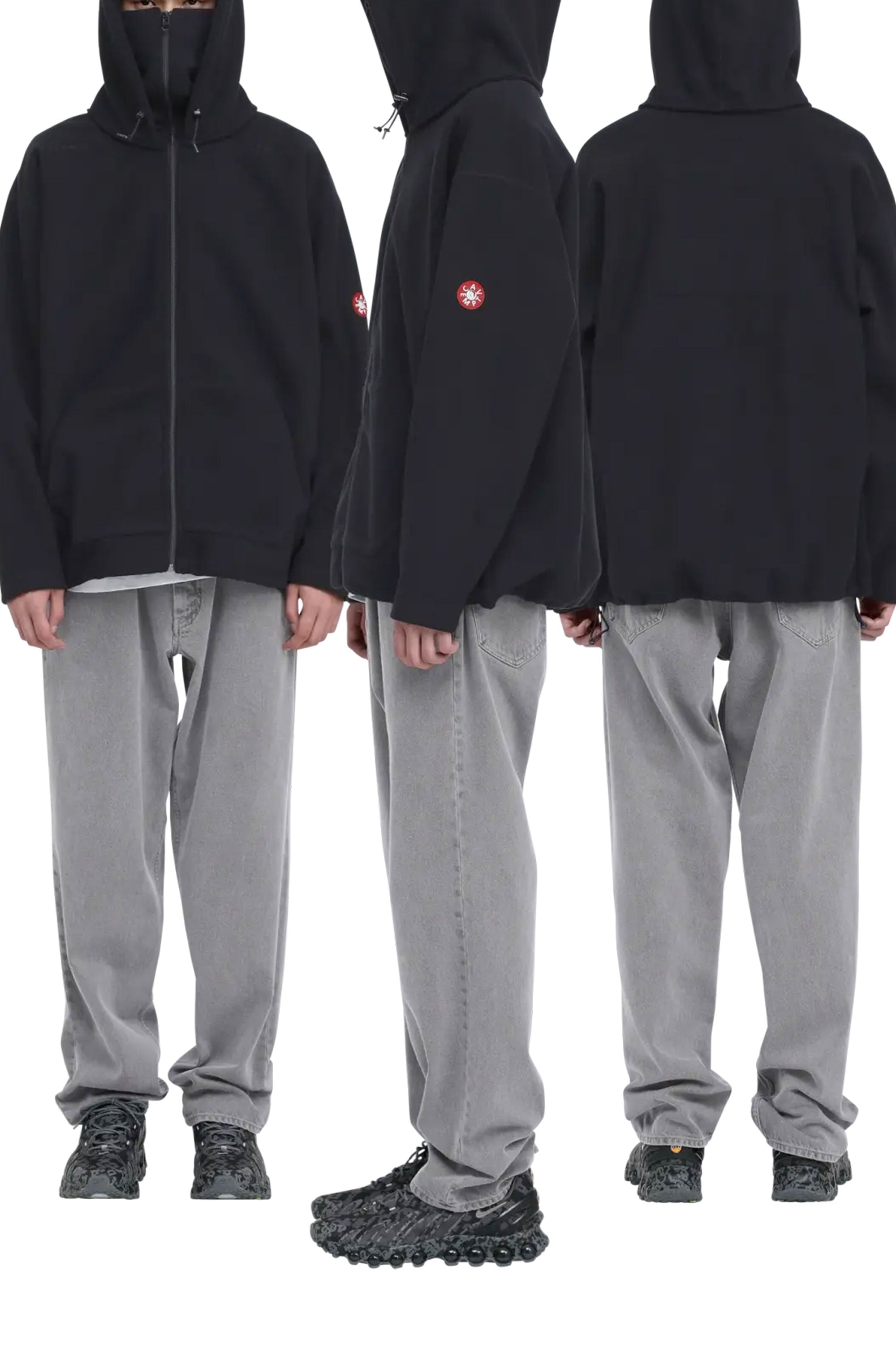 The ATTACHED HOOD FLEECE ZIP UP available online with global shipping, and in PAM Stores Melbourne and Sydney.