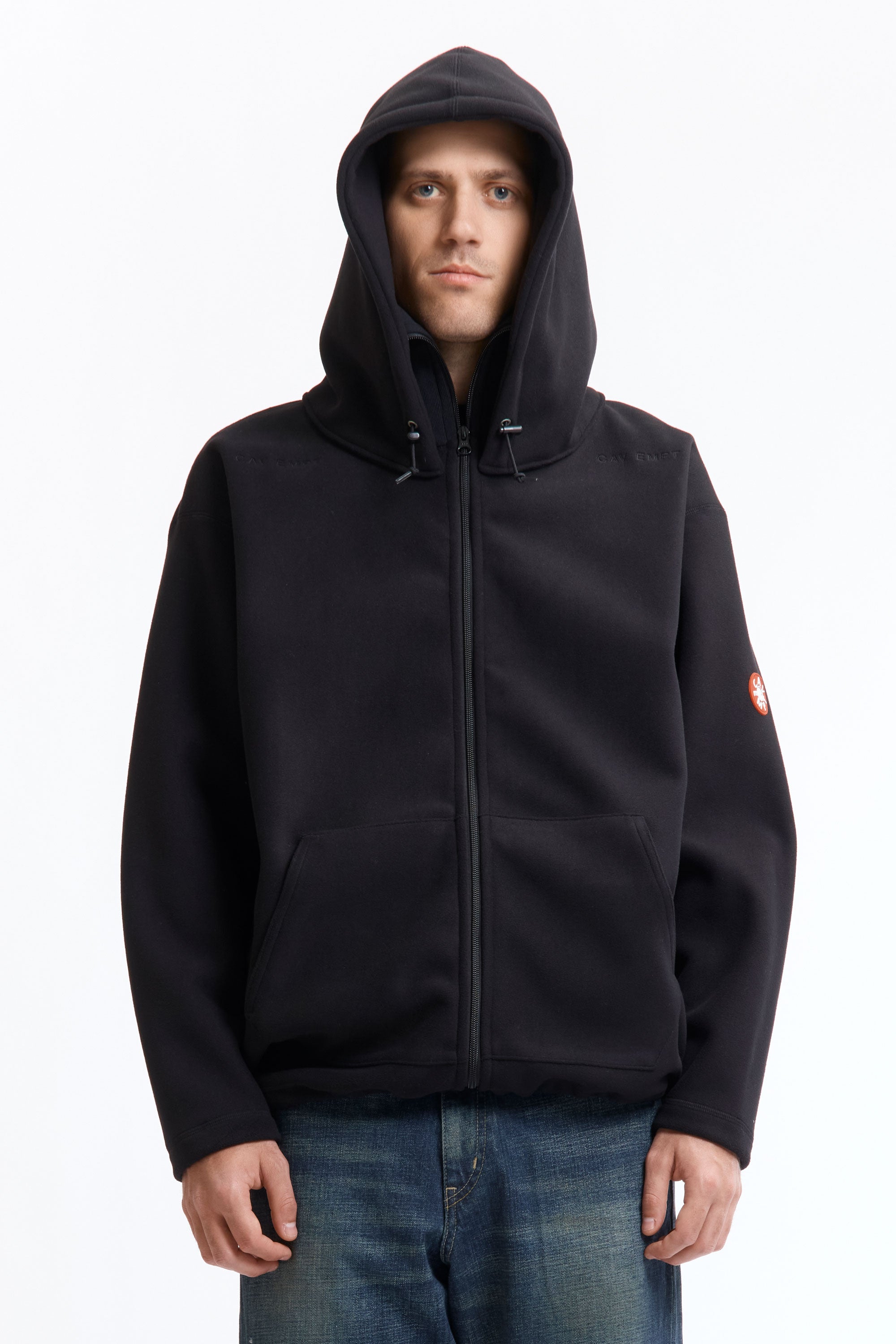 The ATTACHED HOOD FLEECE ZIP UP available online with global shipping, and in PAM Stores Melbourne and Sydney.