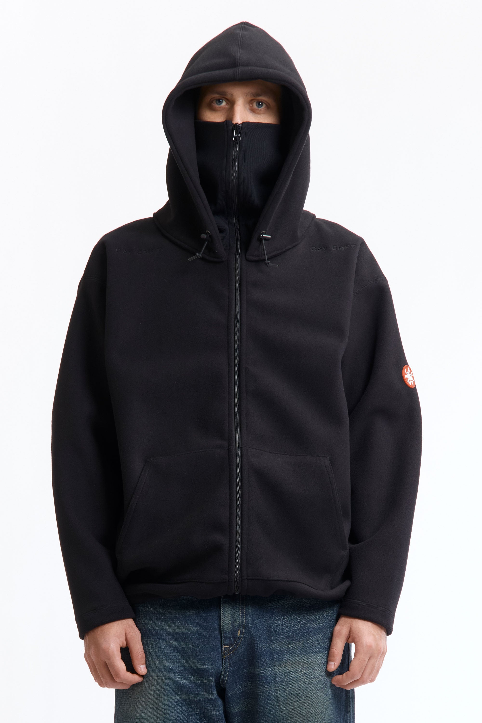 The ATTACHED HOOD FLEECE ZIP UP available online with global shipping, and in PAM Stores Melbourne and Sydney.