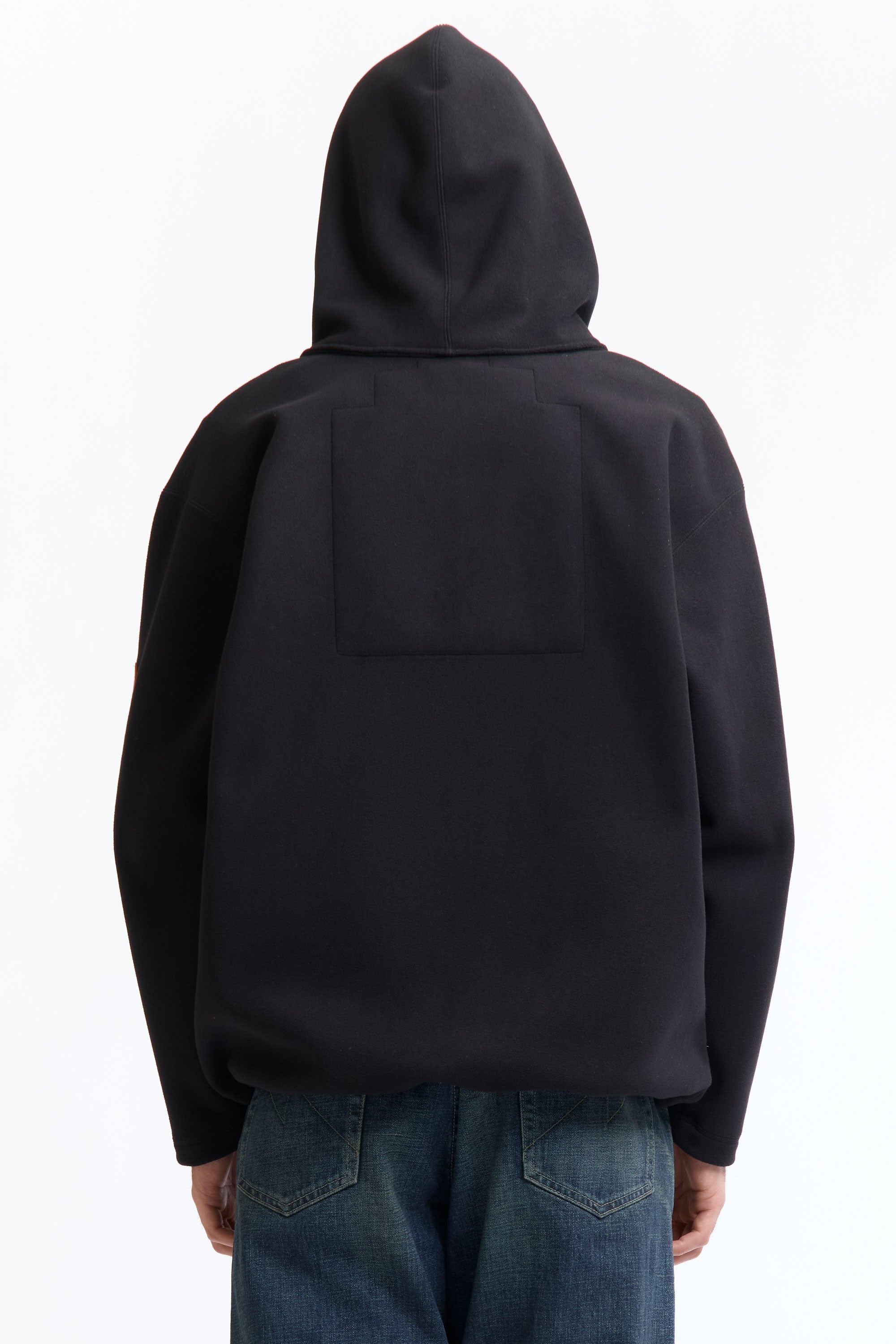 The ATTACHED HOOD FLEECE ZIP UP available online with global shipping, and in PAM Stores Melbourne and Sydney.