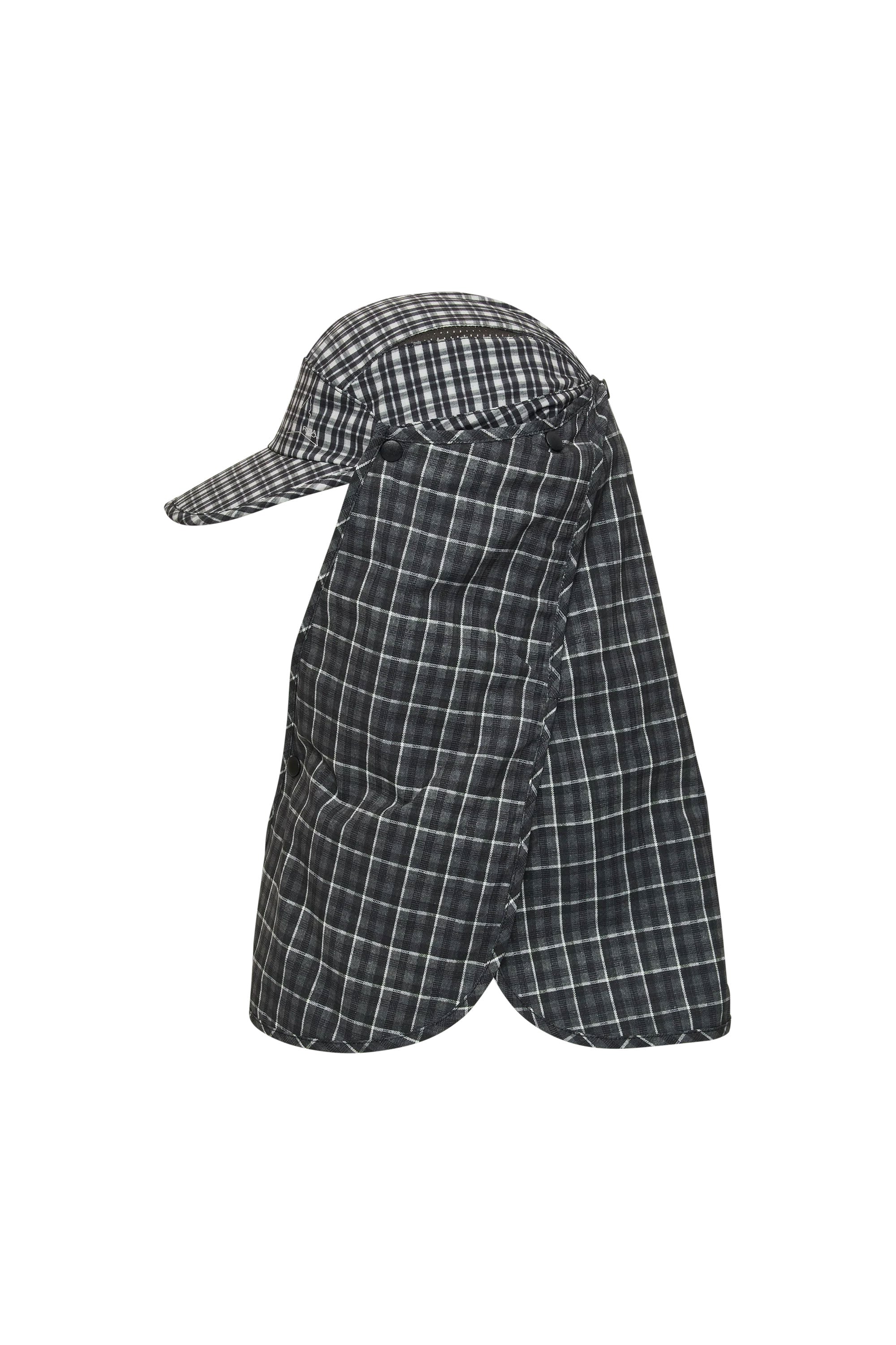 The Aair Floweave Printed Check Desert Cap Anthracite available online with global shipping, and in PAM Stores Melbourne and Sydney.