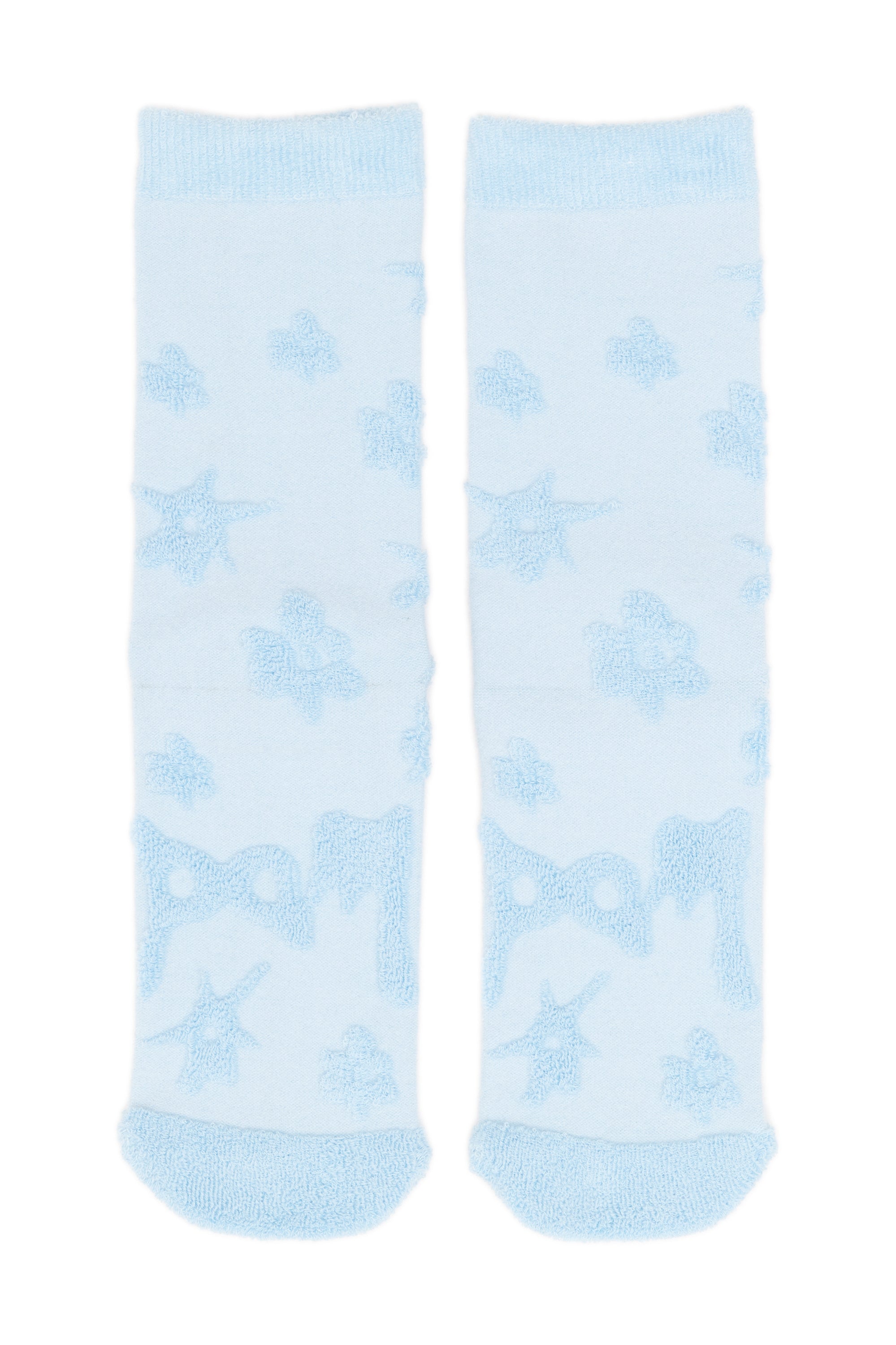 The TEXTURE GESTURES SOCKS - BABY BLUE available online with global shipping, and in PAM Stores Melbourne and Sydney.