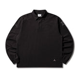 The Astrio Long Sleeve Polo Washed Black available online with global shipping, and in PAM Stores Melbourne and Sydney.