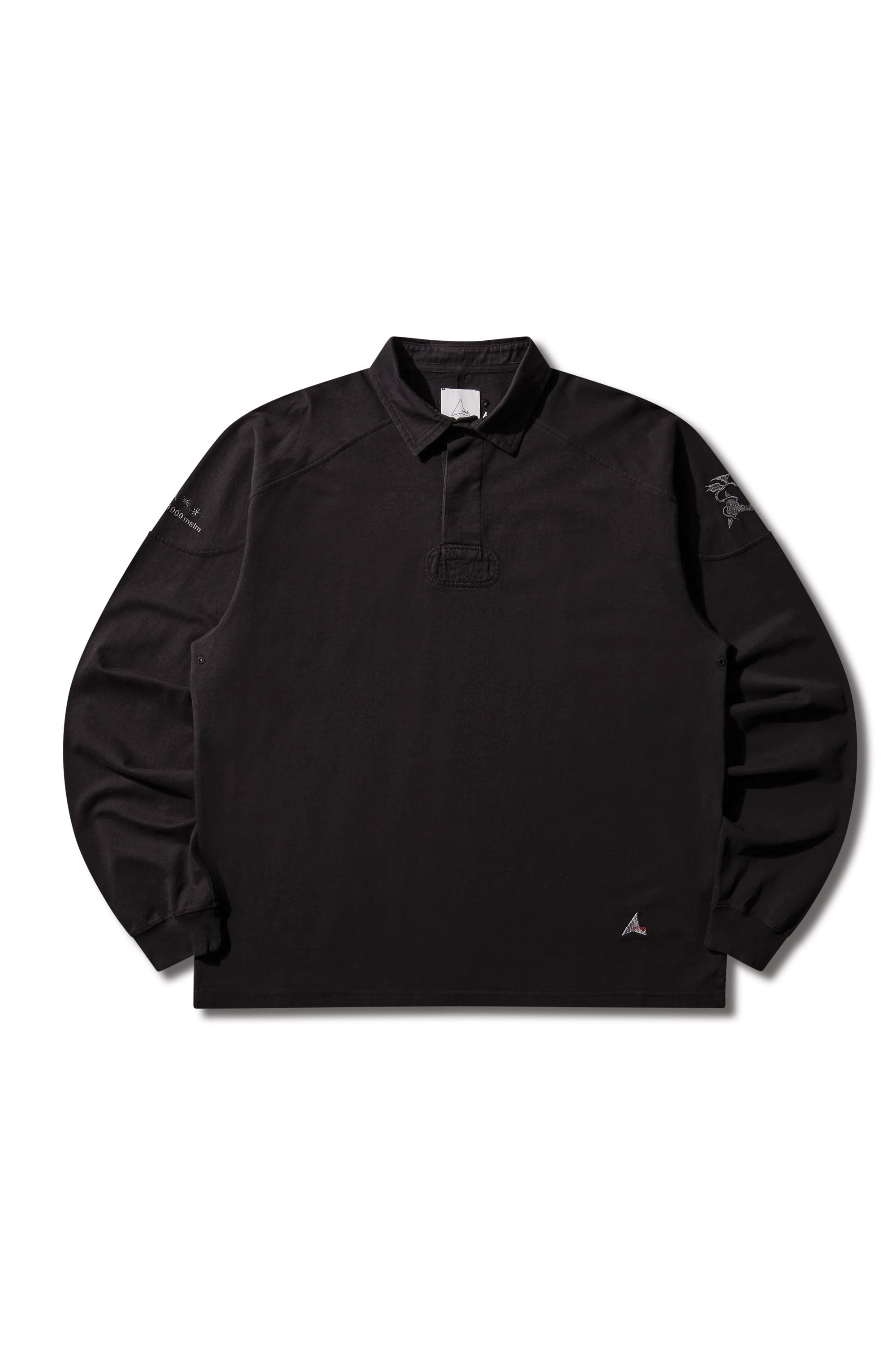 The Astrio Long Sleeve Polo Washed Black available online with global shipping, and in PAM Stores Melbourne and Sydney.