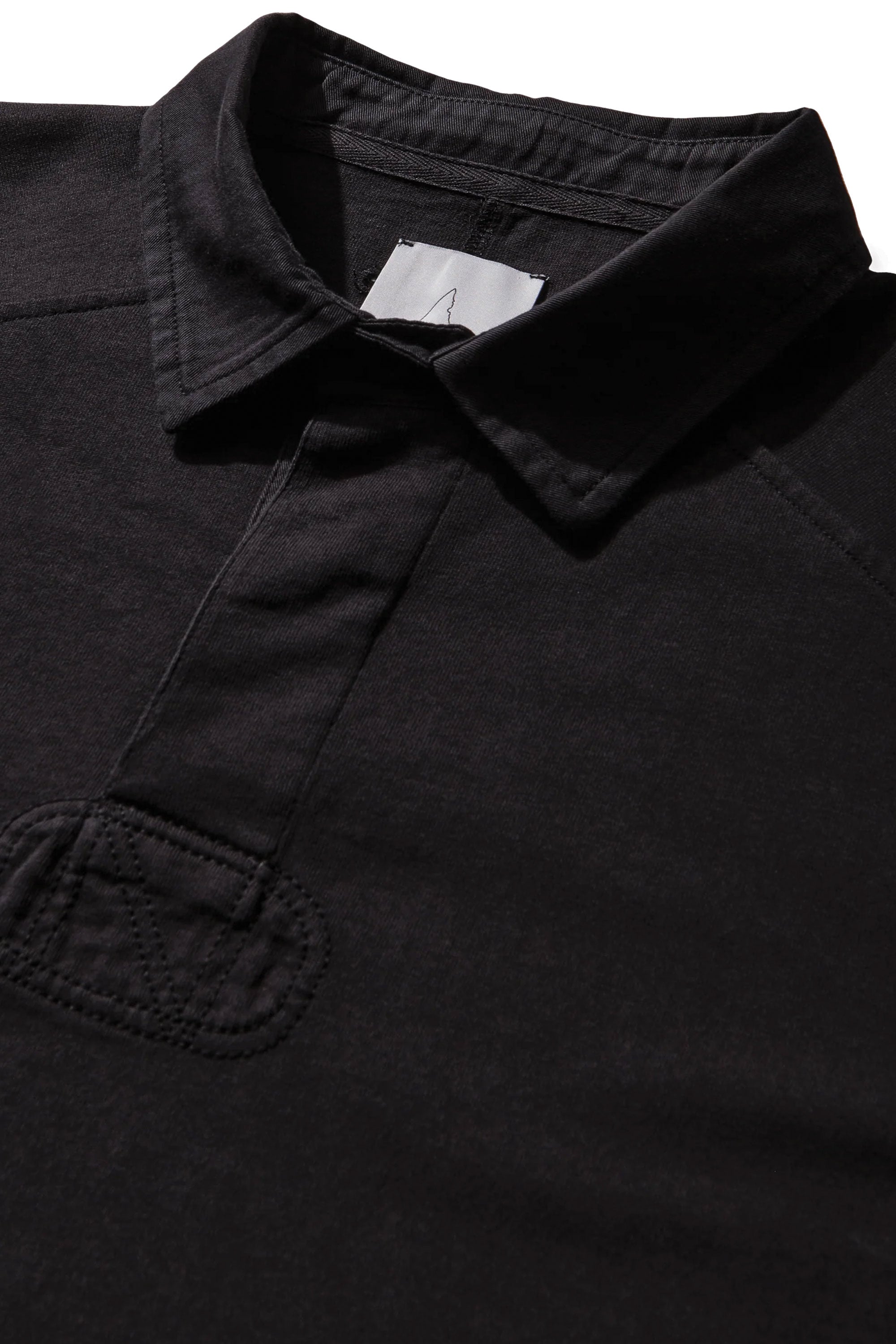 The Astrio Long Sleeve Polo Washed Black available online with global shipping, and in PAM Stores Melbourne and Sydney.