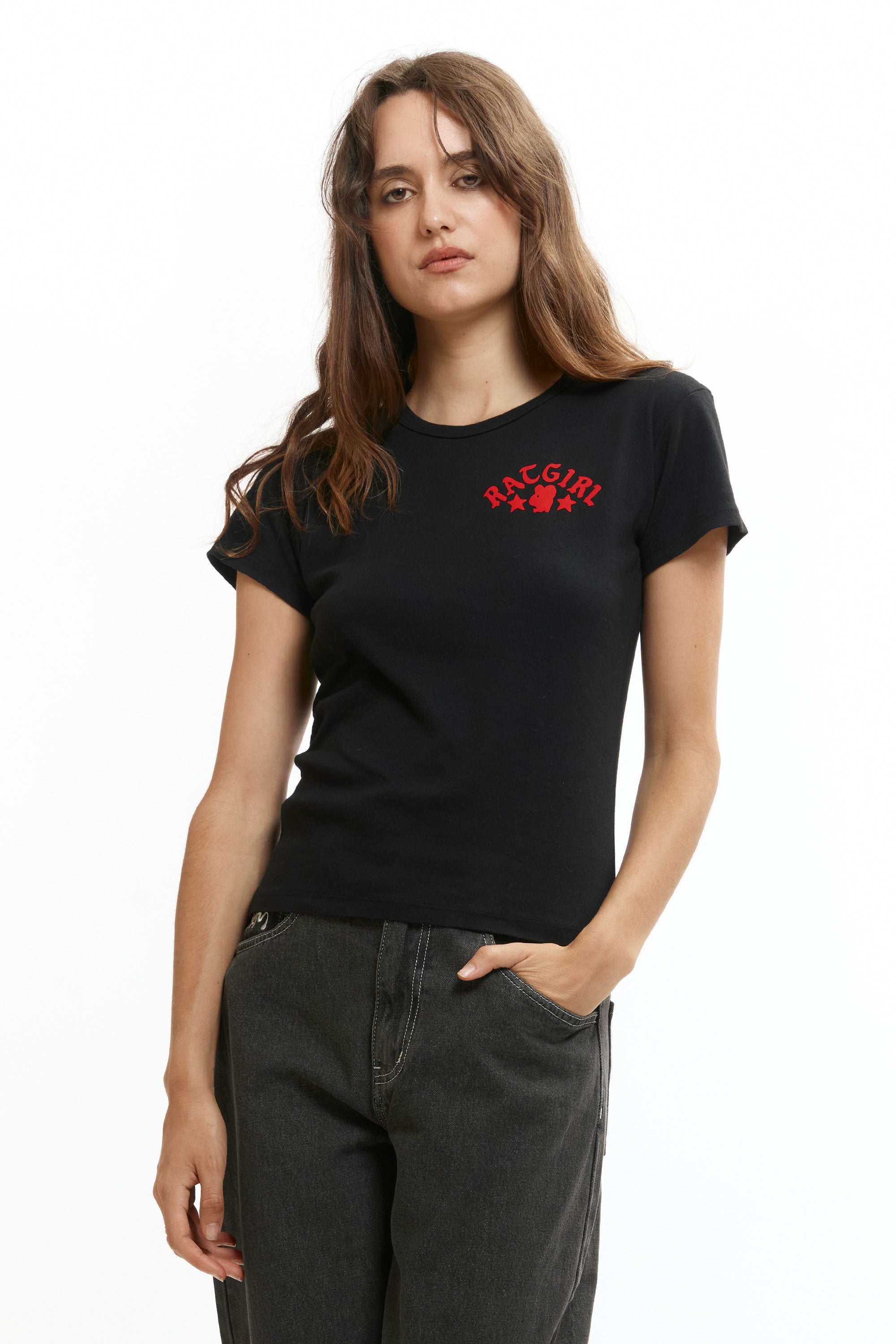The B-Girl Womens Tee Black available online with global shipping, and in PAM Stores Melbourne and Sydney.