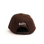 The B Logo 5-Panel Cap Brown available online with global shipping, and in PAM Stores Melbourne and Sydney.