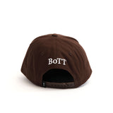 The B Logo 5-Panel Cap Brown available online with global shipping, and in PAM Stores Melbourne and Sydney.