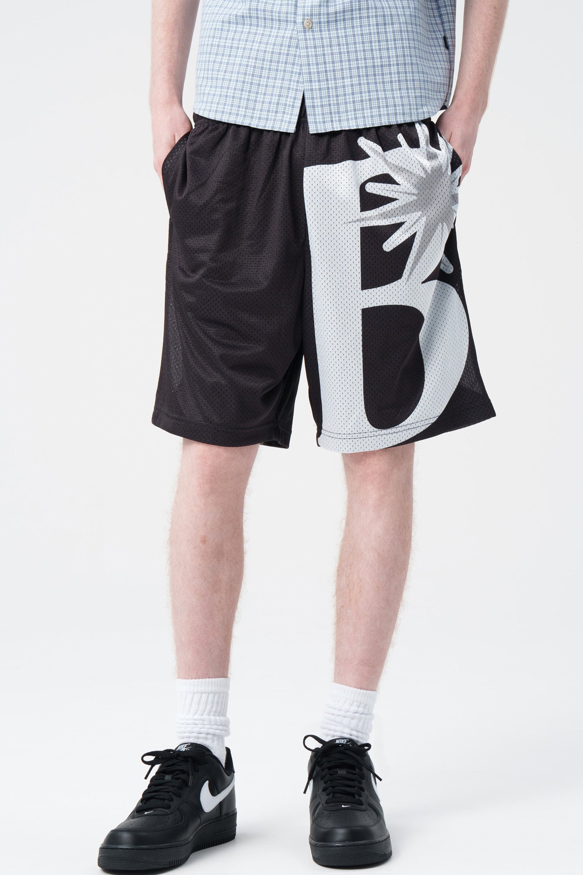 The B Logo Mesh Short Black available online with global shipping, and in PAM Stores Melbourne and Sydney.