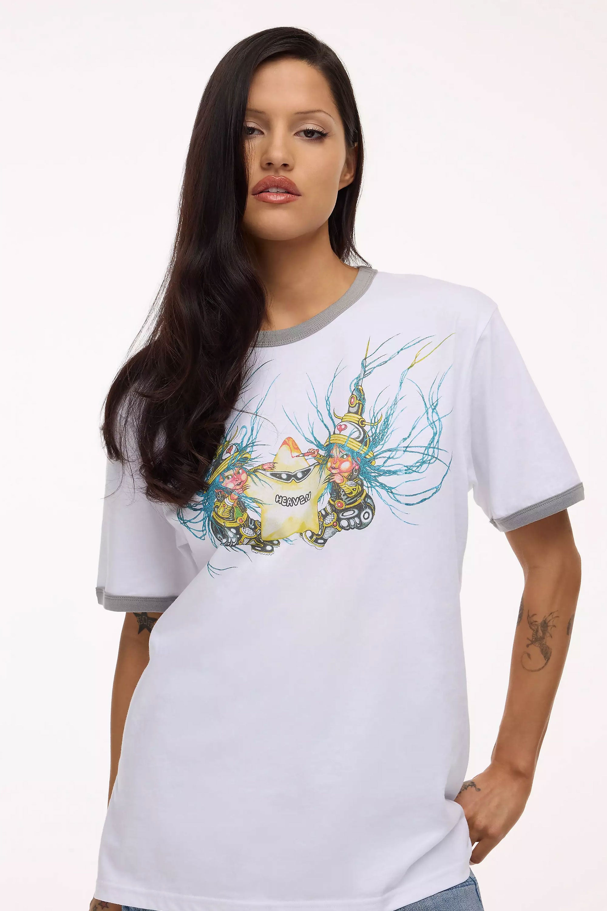 The HEAVEN - BABIEZ RINGER TEE  available online with global shipping, and in PAM Stores Melbourne and Sydney.