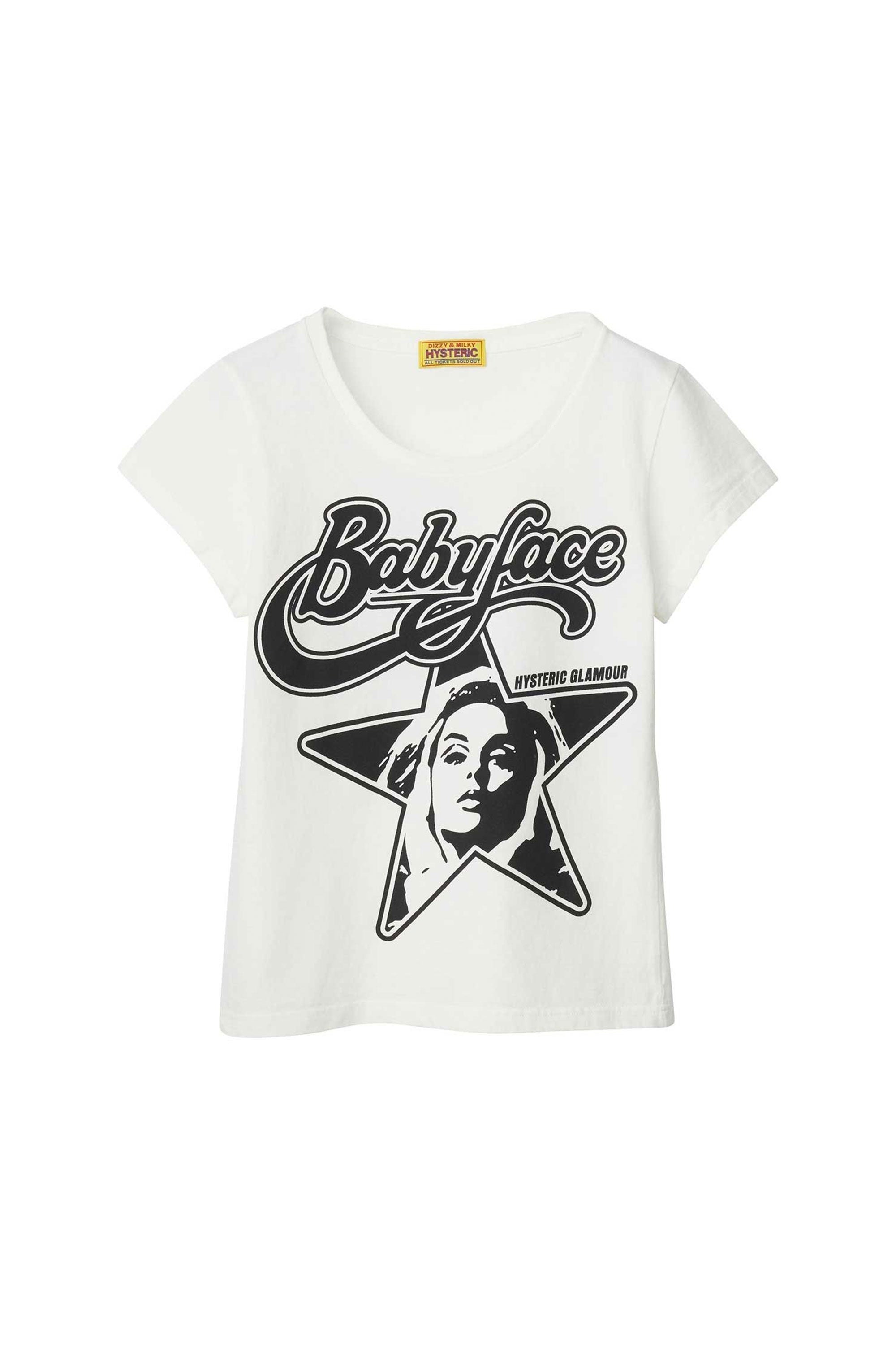 The HYSTERIC BABYFACE STAR T-Shirt White available online with global shipping, and in PAM Stores Melbourne and Sydney.
