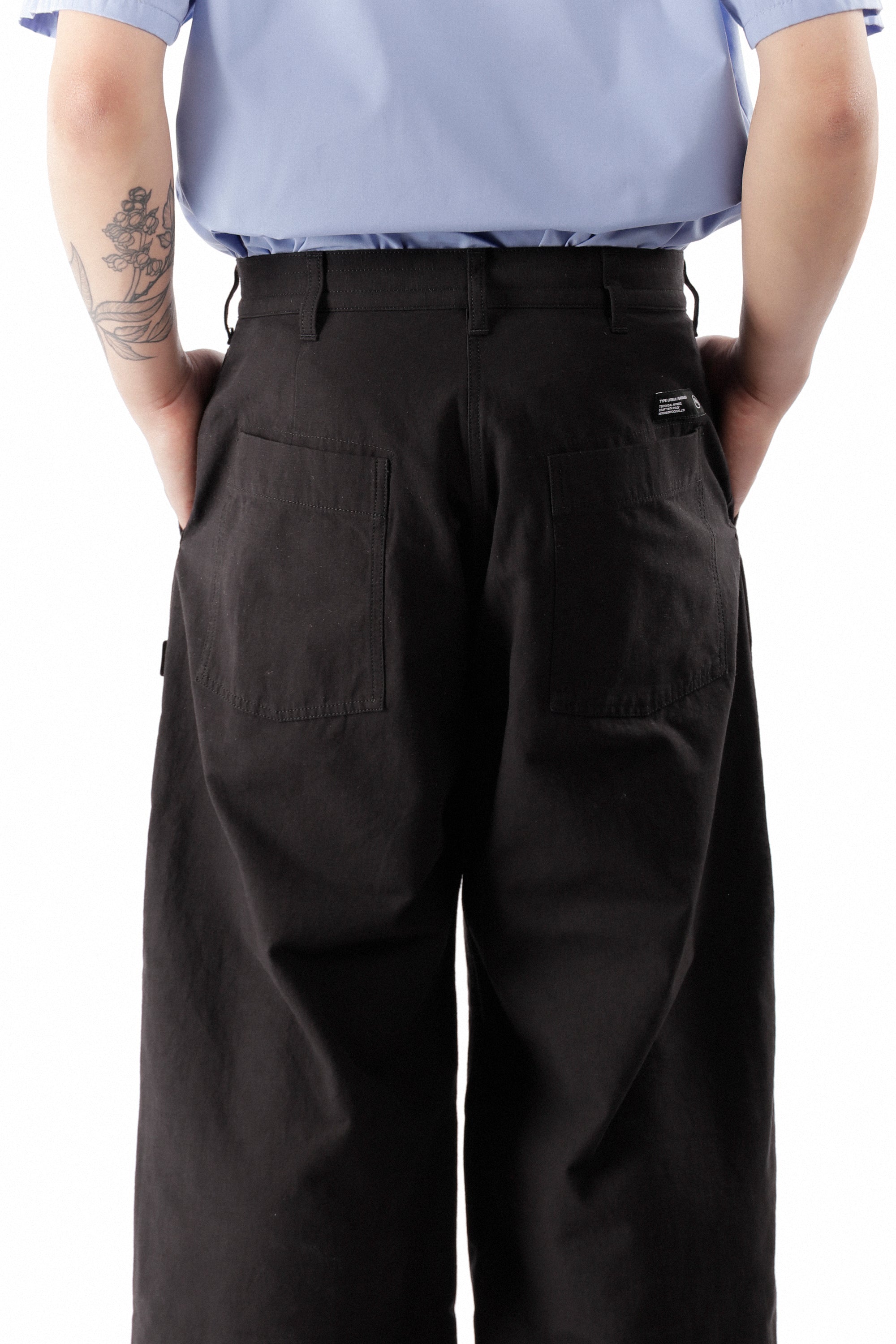 The WIDE BAKER PANTS WOVEN PANTS BLACK available online with global shipping, and in PAM Stores Melbourne and Sydney.