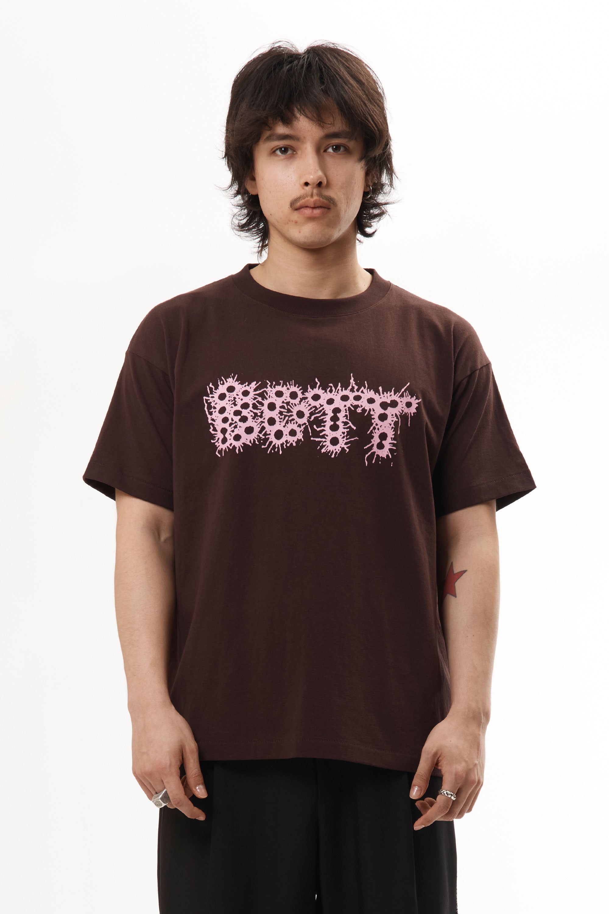 The BANG! Logo Tee Brown available online with global shipping, and in PAM Stores Melbourne and Sydney.